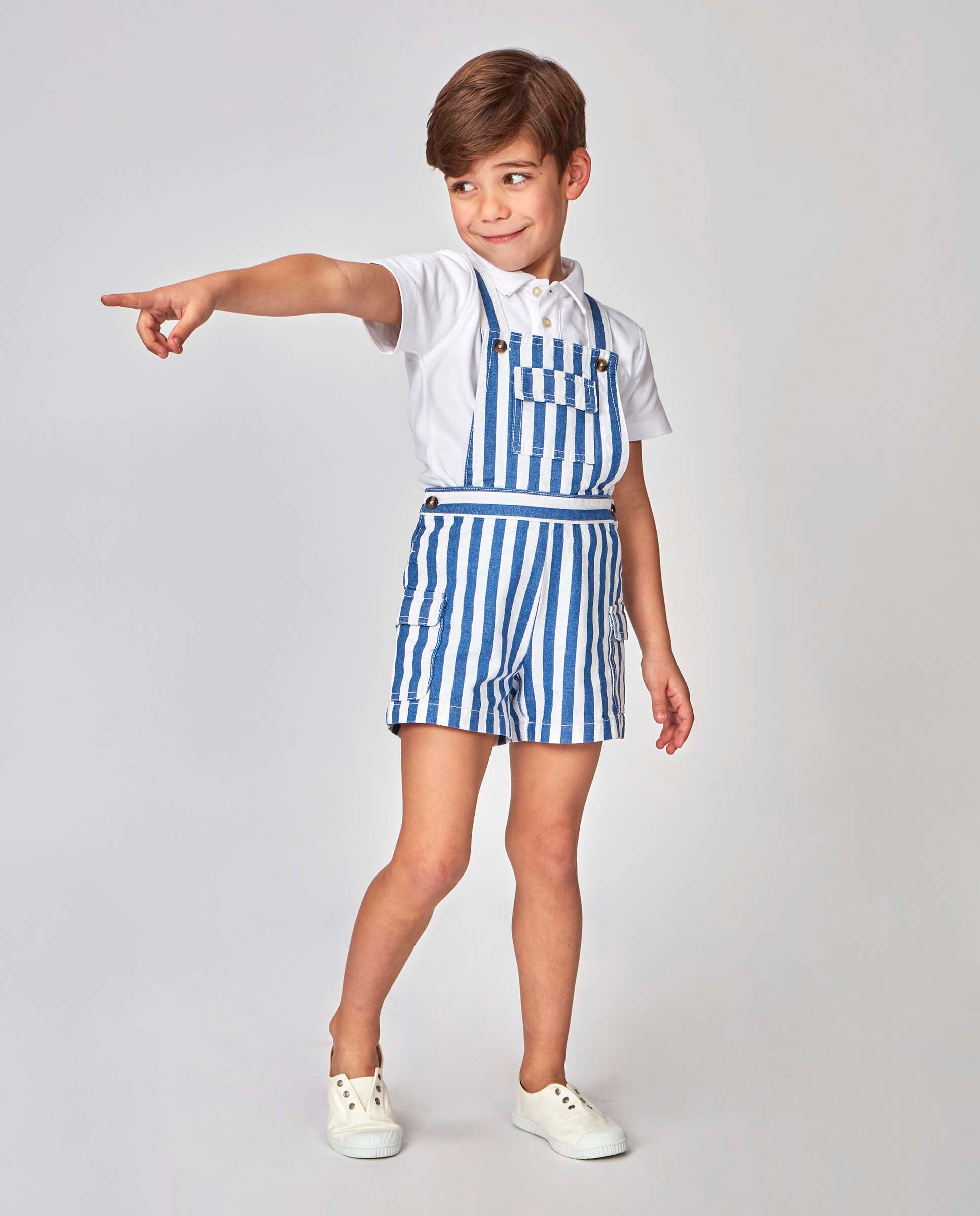 Jardineira Infantil Cargo Gocco Azul-2