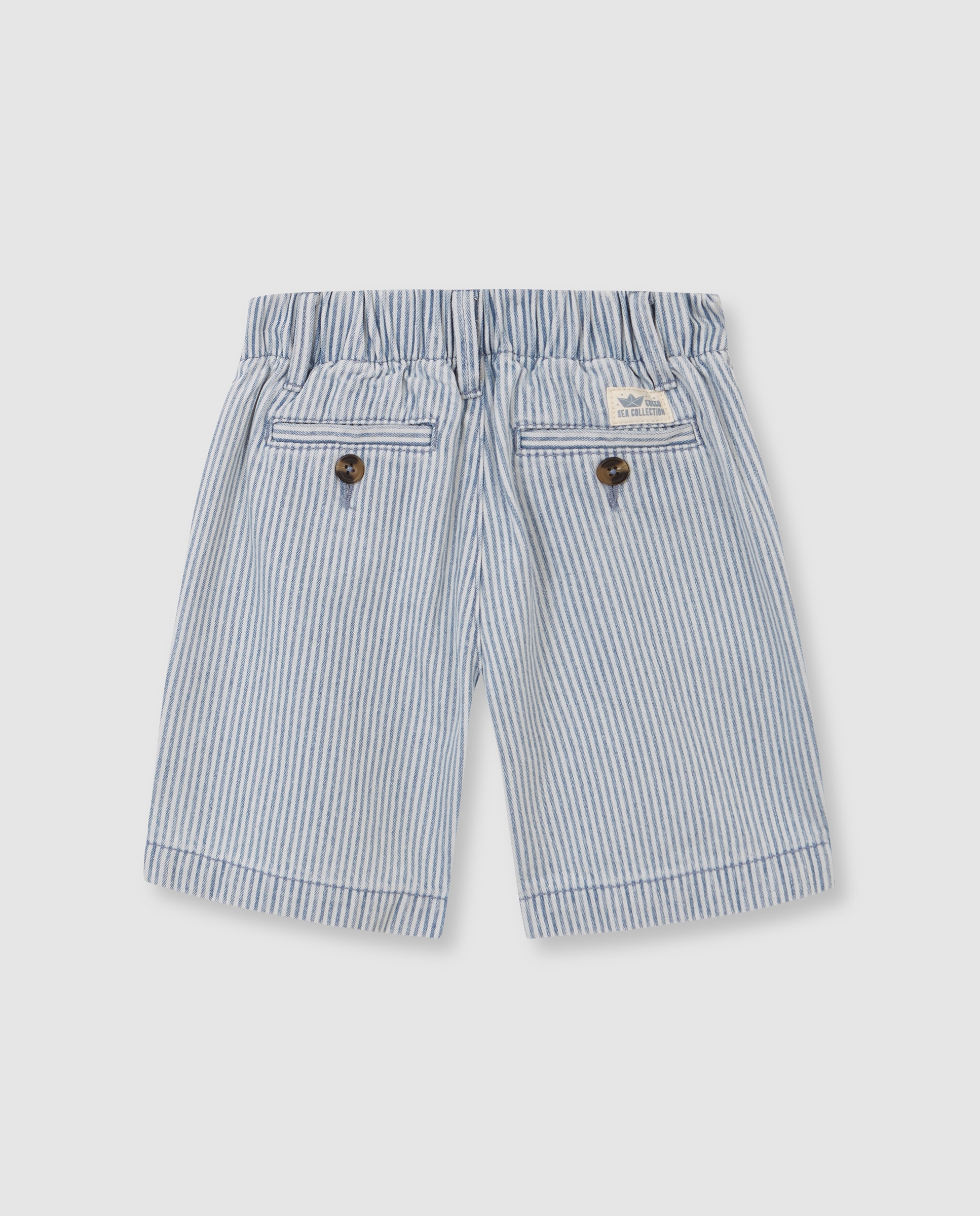 Calças Infantil de Micro Riscas Denim Gocco Azul-ganga-4