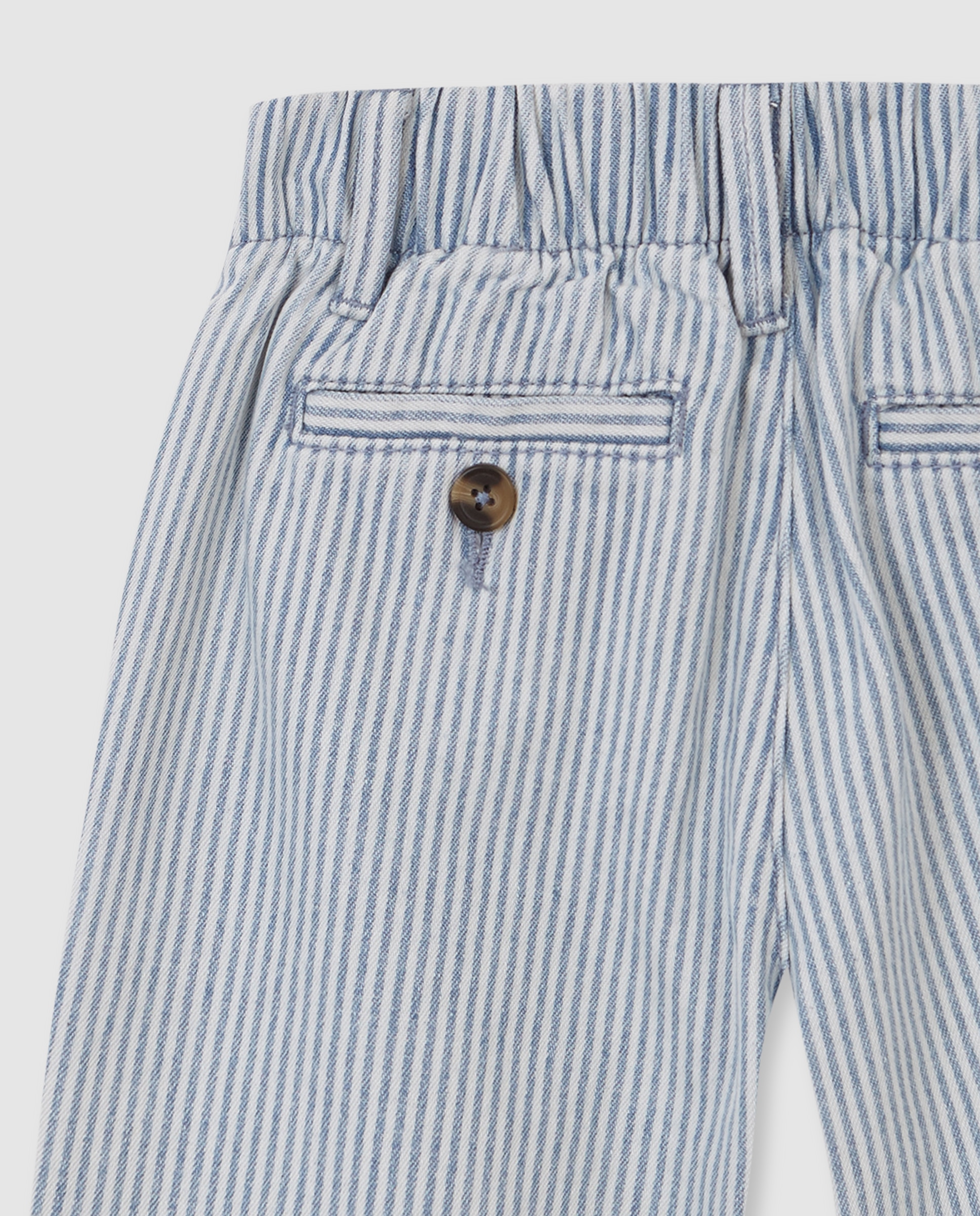 Calças Infantil de Micro Riscas Denim Gocco Azul-ganga-6