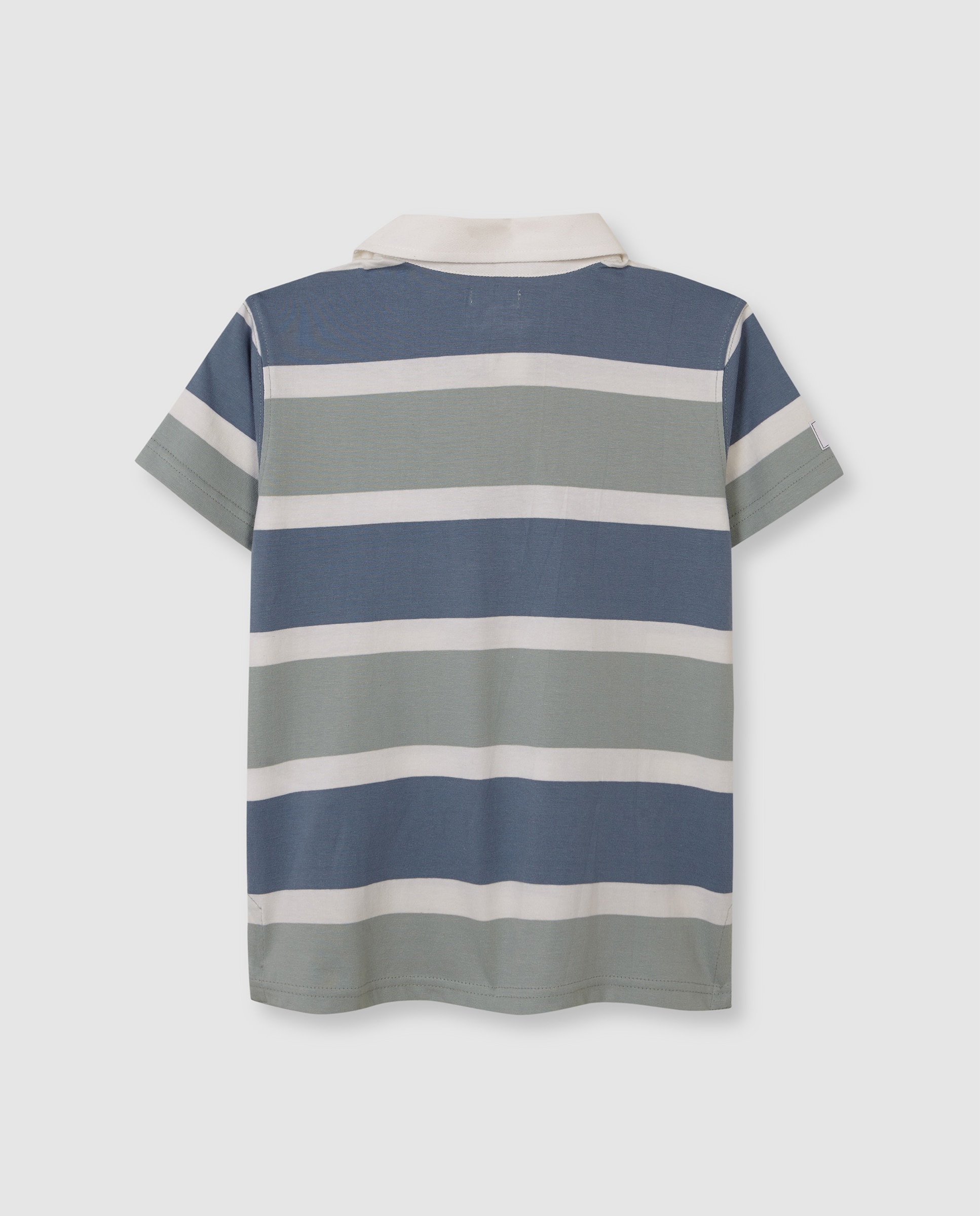 Polo Infantil Às Riscas Gocco Azul / Verde-2