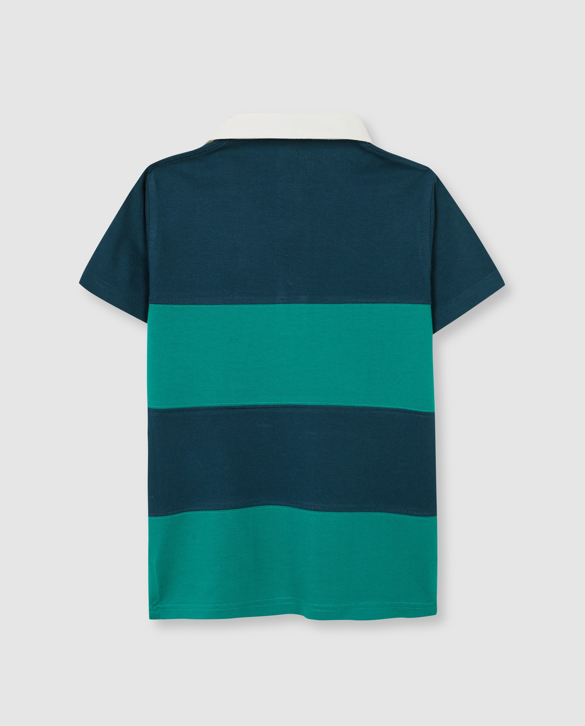 Polo Infantil Às Riscas Gocco Verde-2