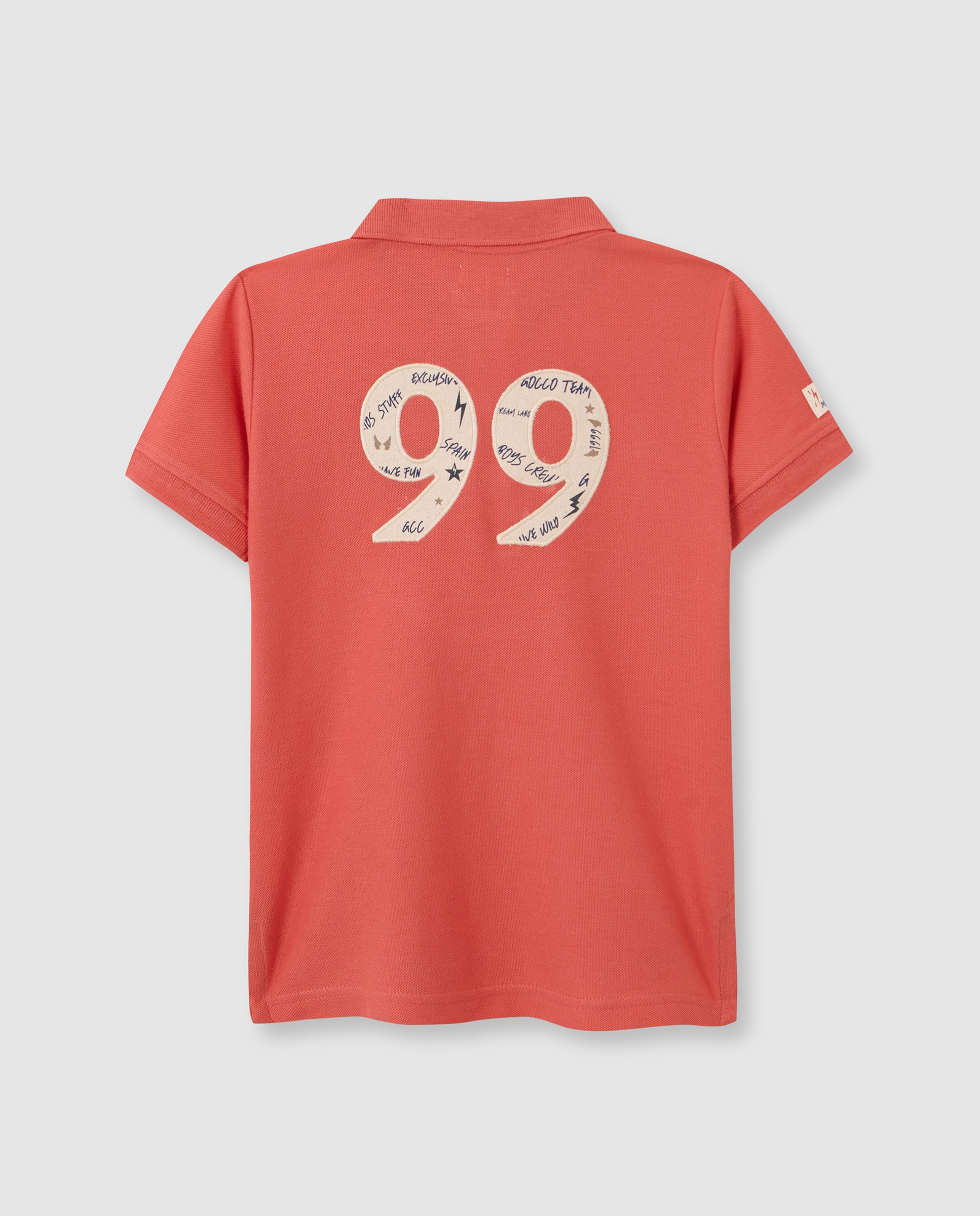 Polo Infantil de Patches Gocco Rosa-2