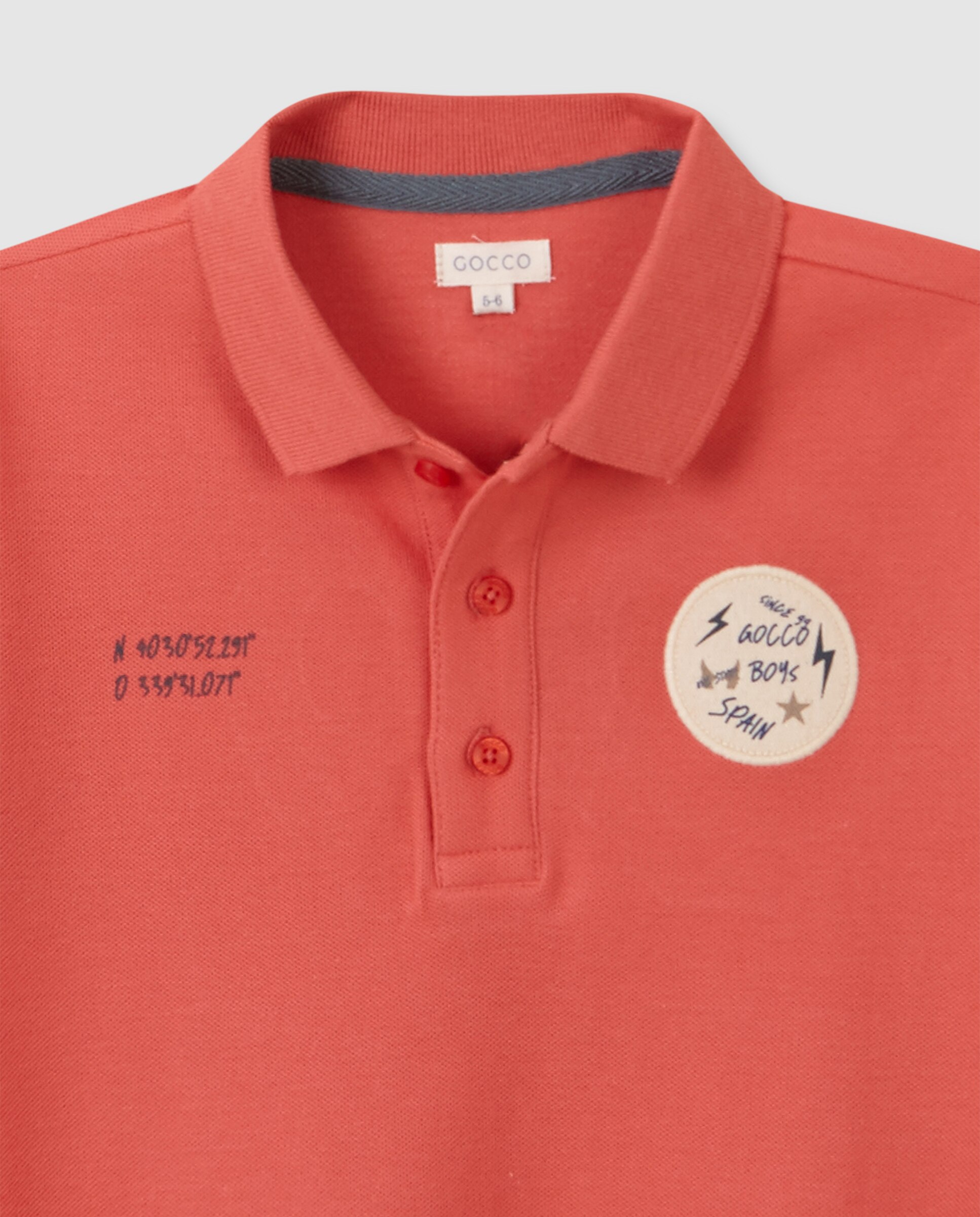 Polo Infantil de Patches Gocco Rosa-3