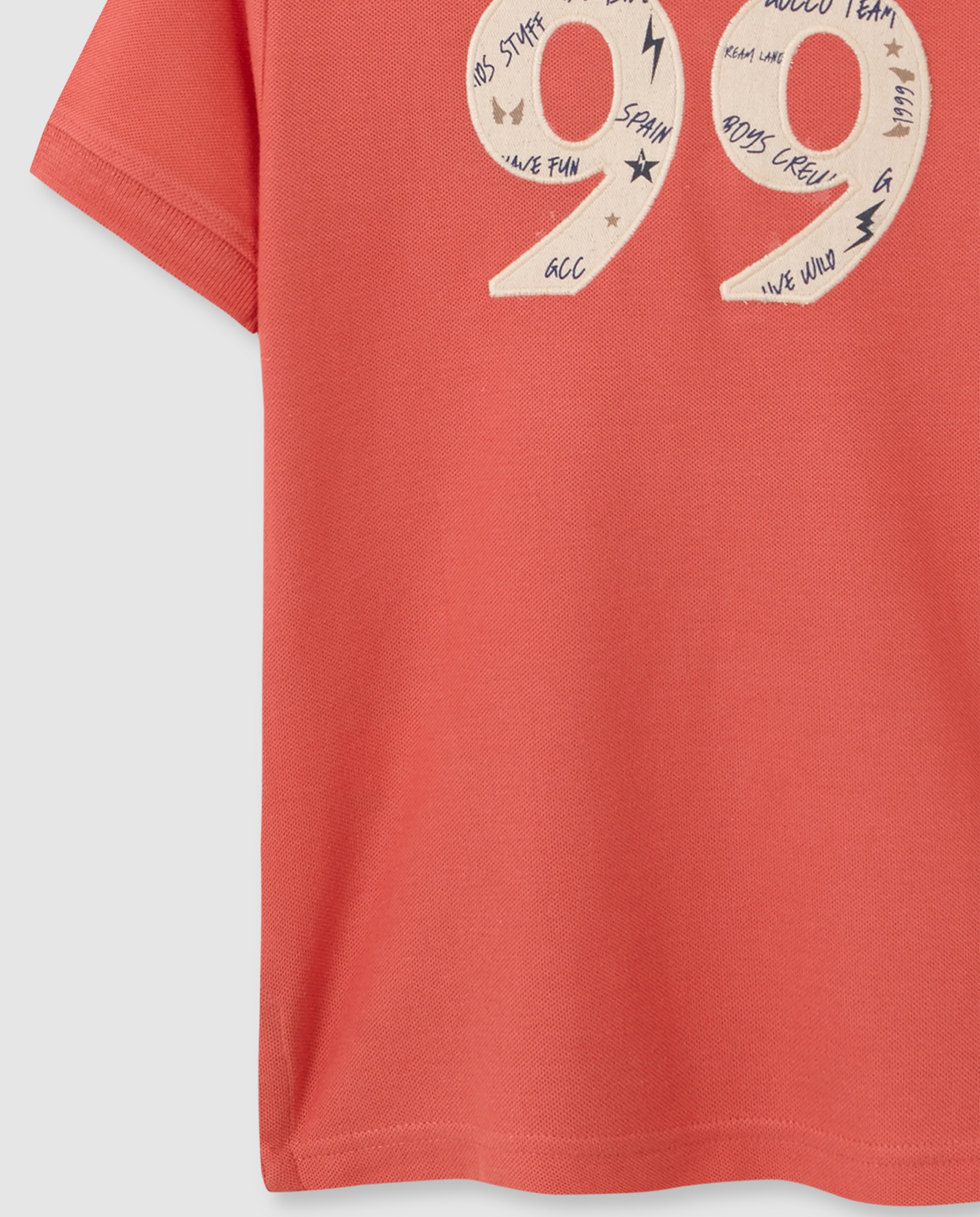 Polo Infantil de Patches Gocco Rosa-4