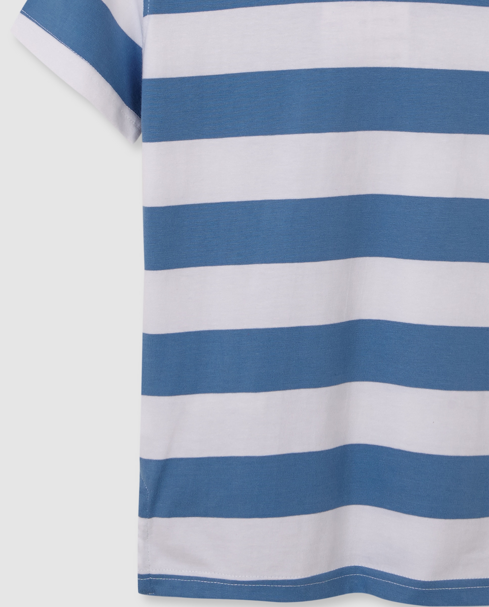 Polo Infantil Às Riscas Azul-claro-4