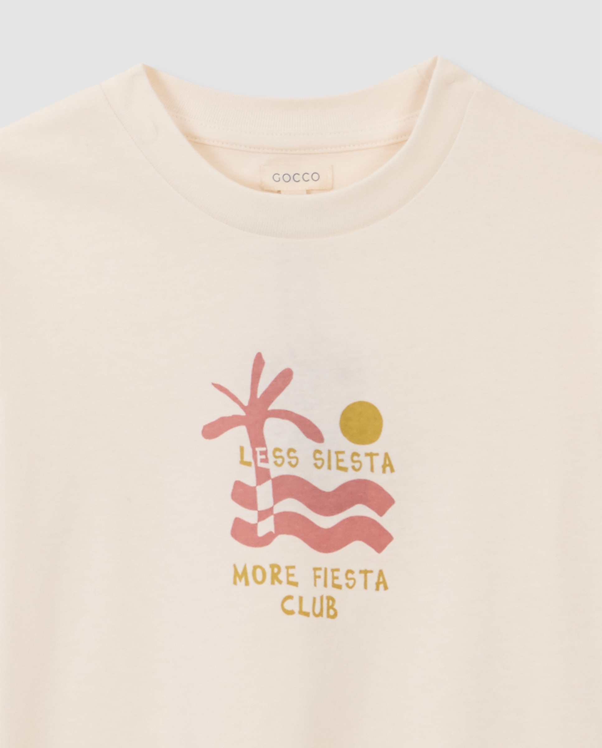 T-shirt Infantil com Print Gocco Branco-marfim-3
