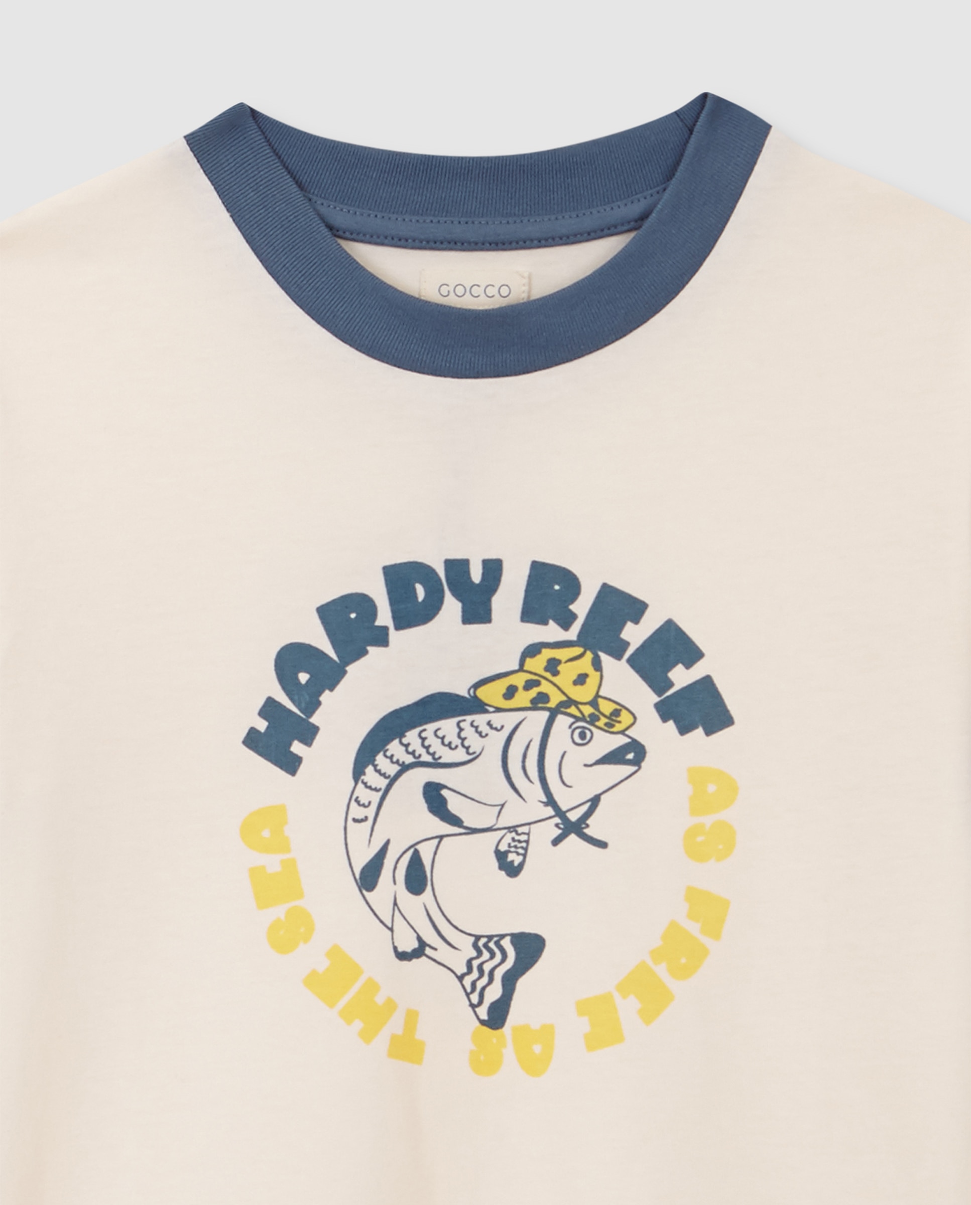 T-shirt Infantil com Print Gocco Branco-marfim-3