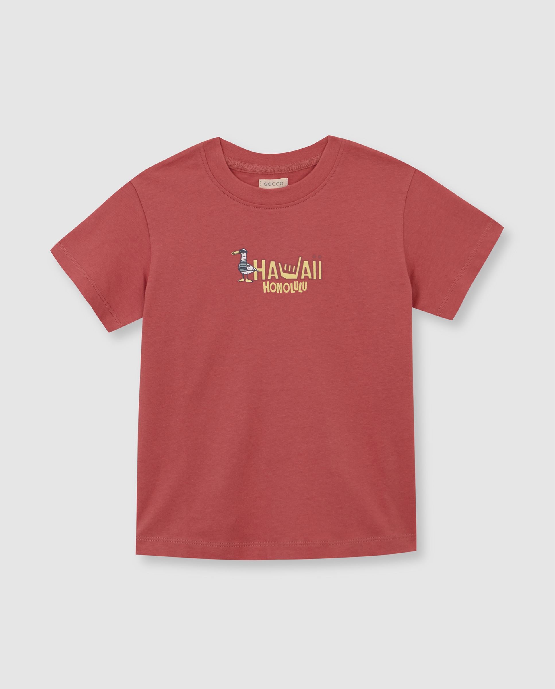 T-shirt Infantil com Print Gocco Rosa-1