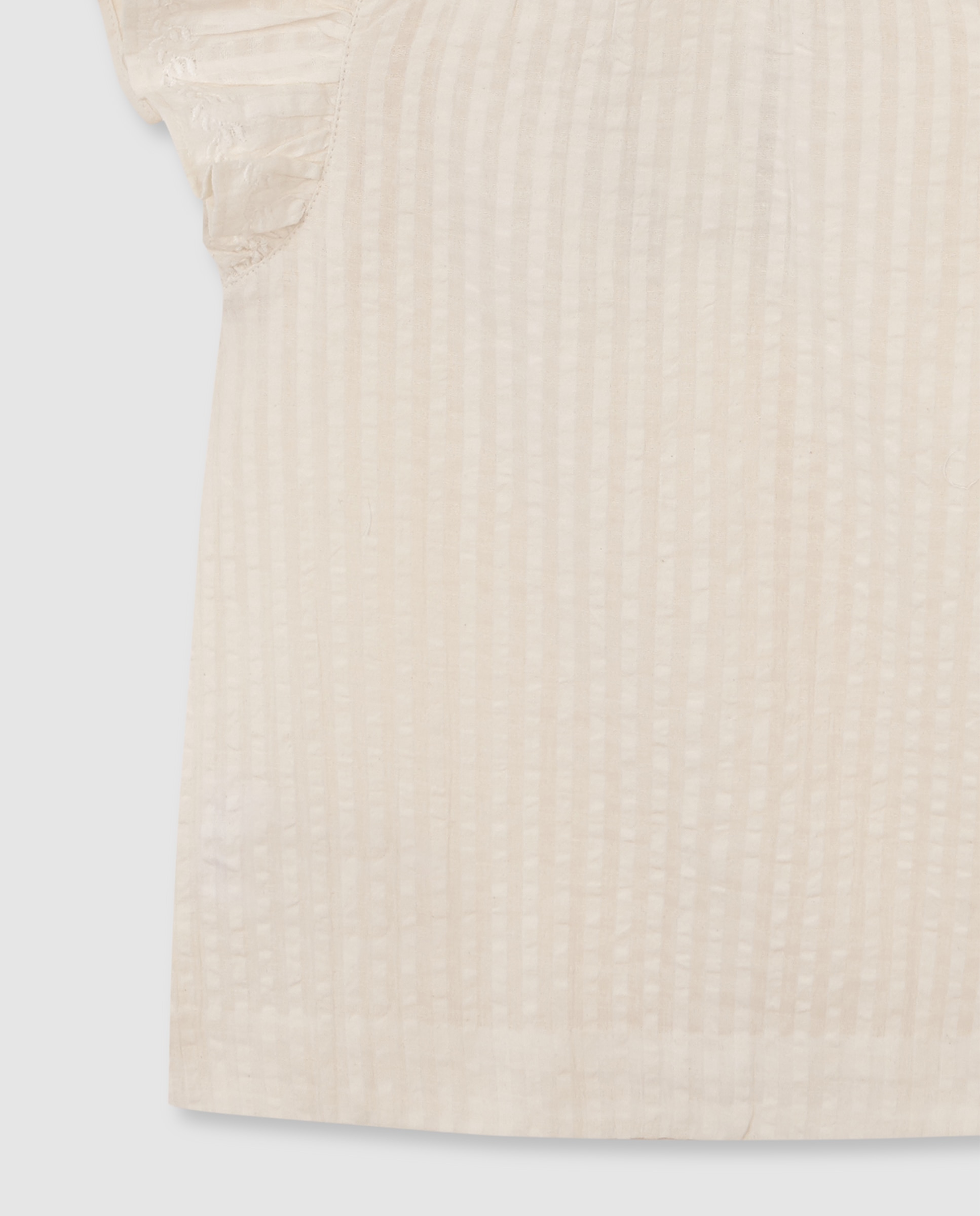 Camisa Infantil com Gola e Manga Curta com Caída Gocco Branco-marfim-4