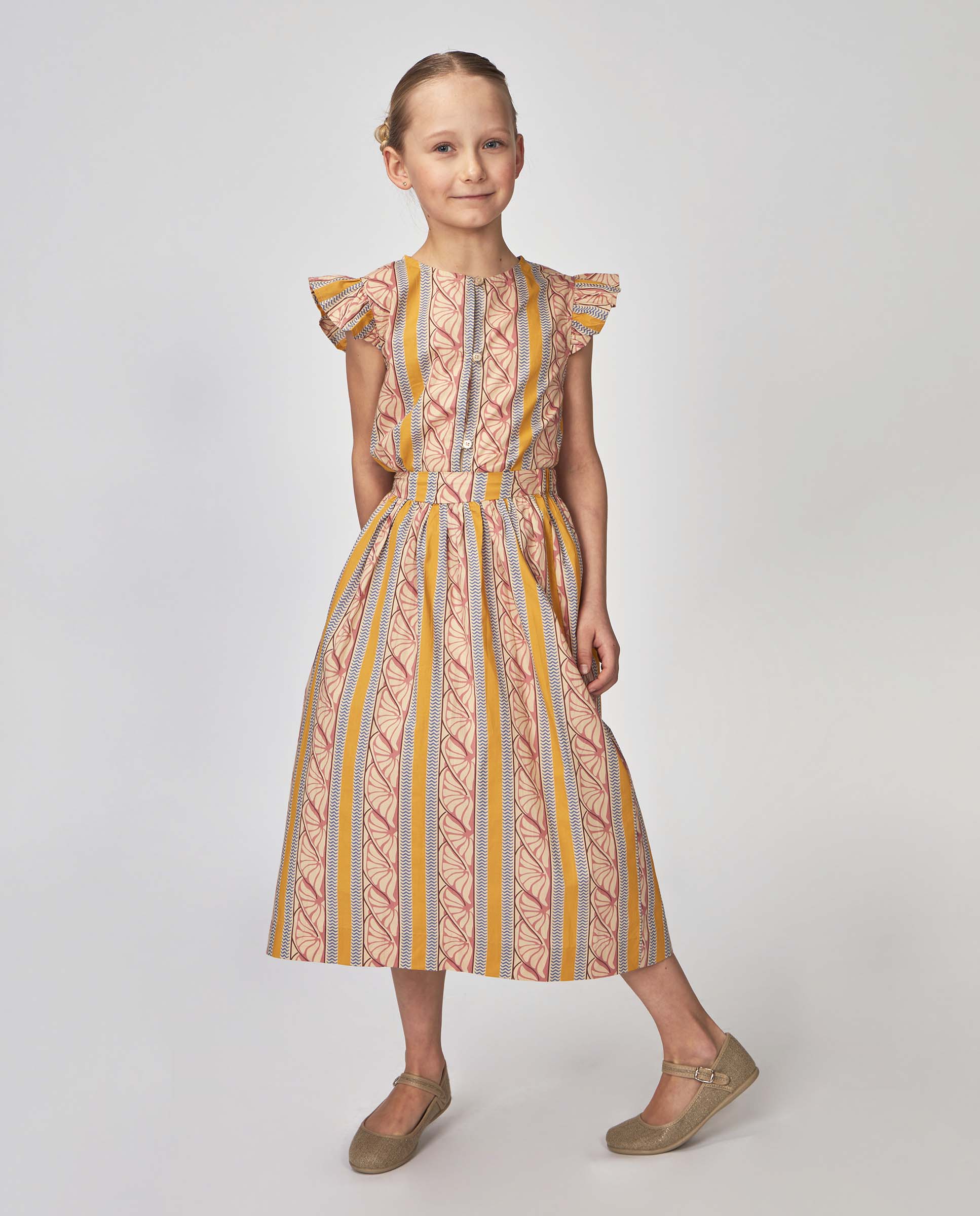 Imagem 0 de Saia Comprida Infantil com Estampado Étnico