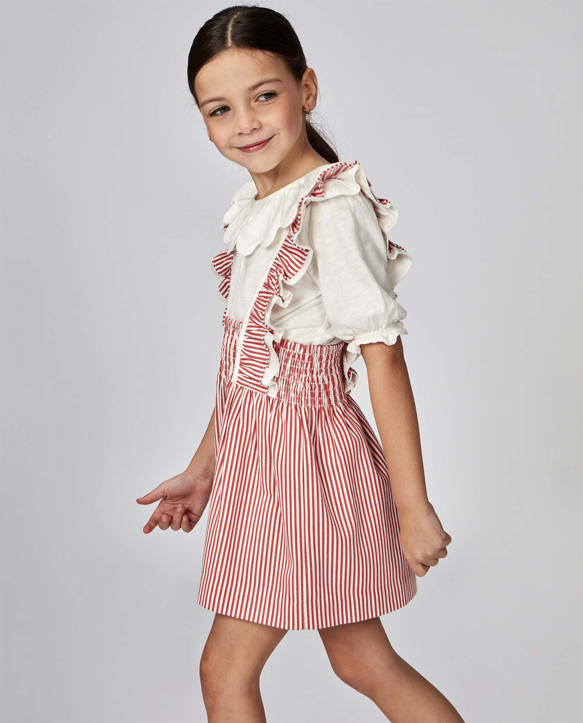 Saia Infantil com Alças Laranja-2