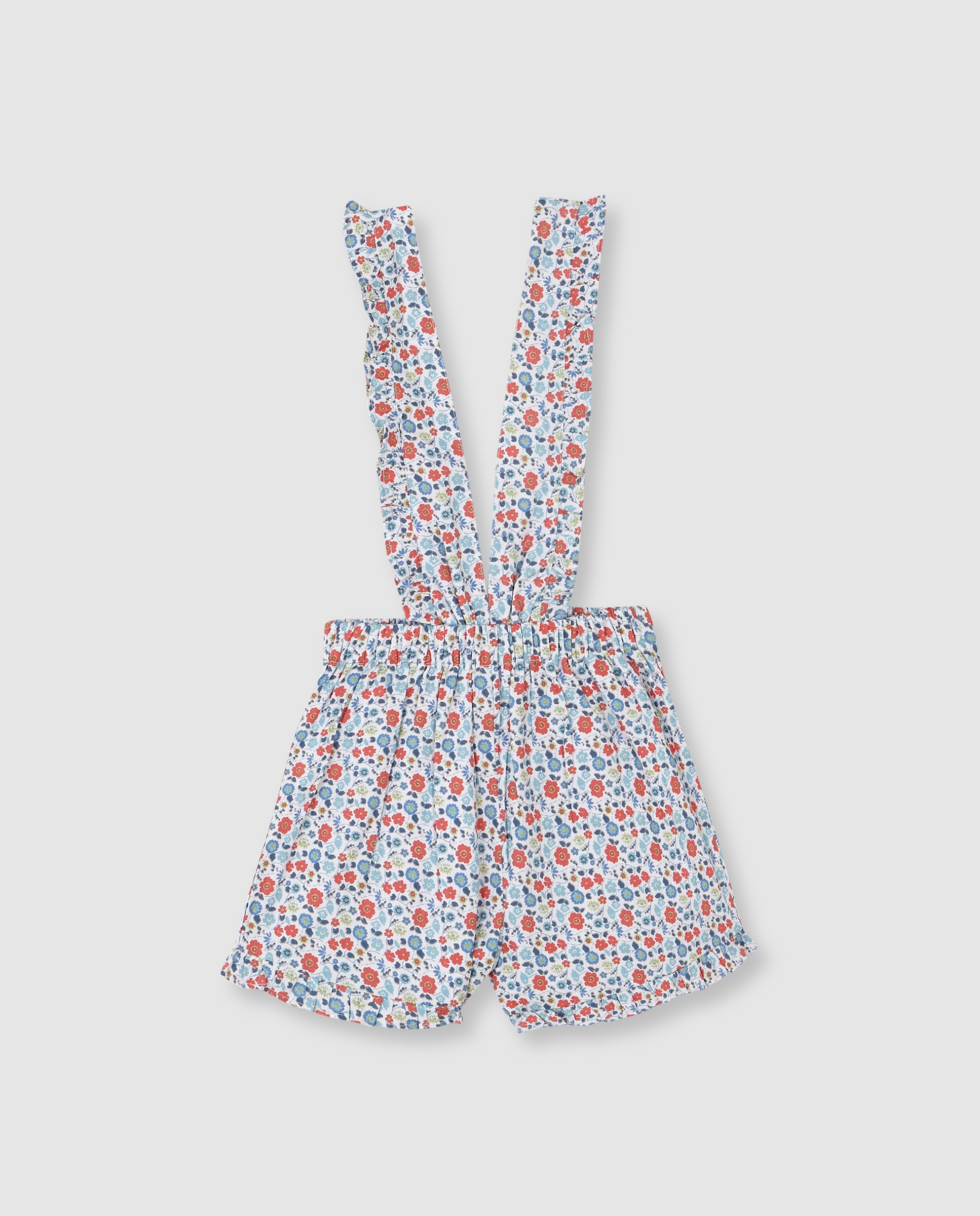 Jardineiras Infantil com Flores Gocco Branco-marfim-3
