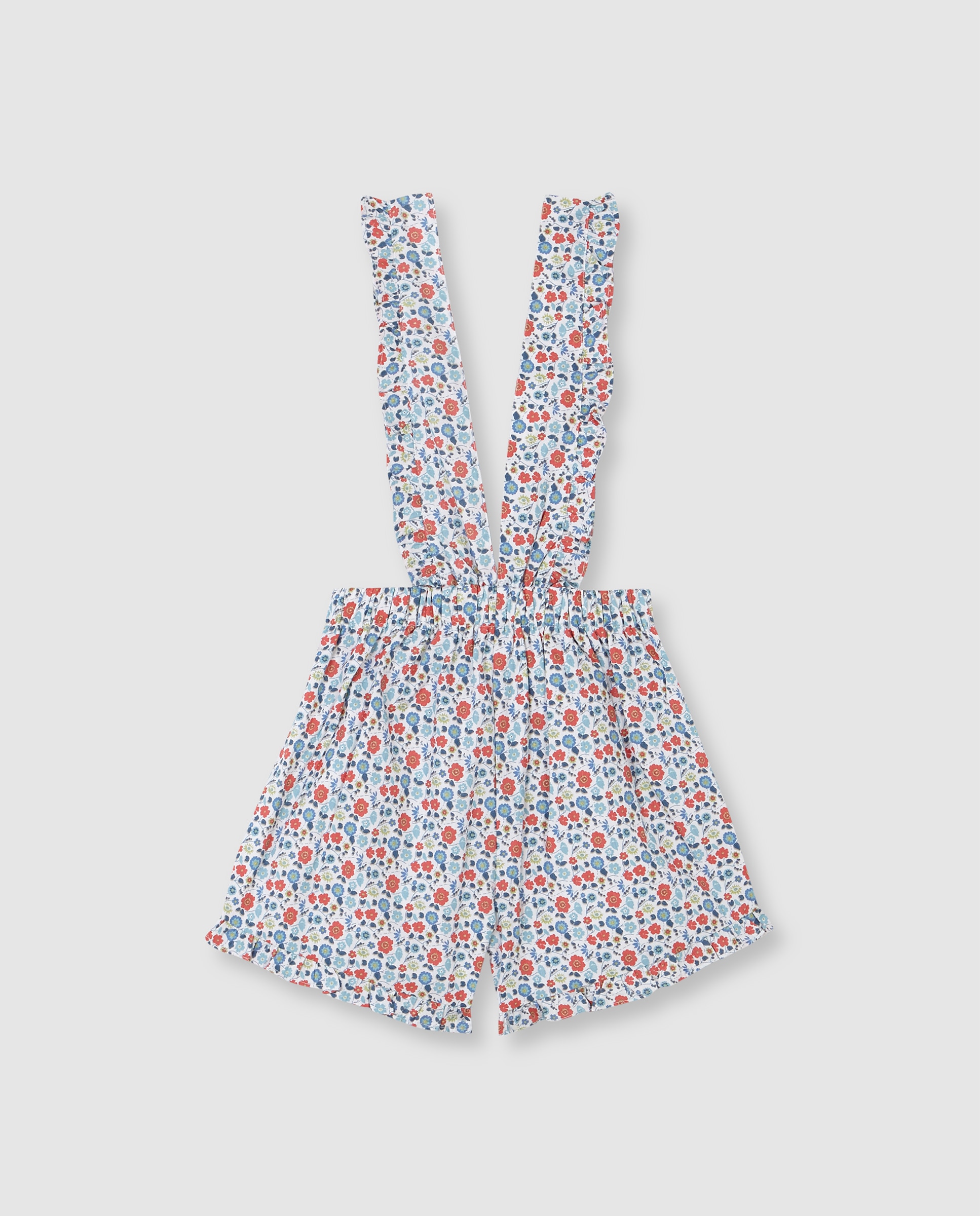 Jardineiras Infantil com Flores Gocco Branco-marfim-4