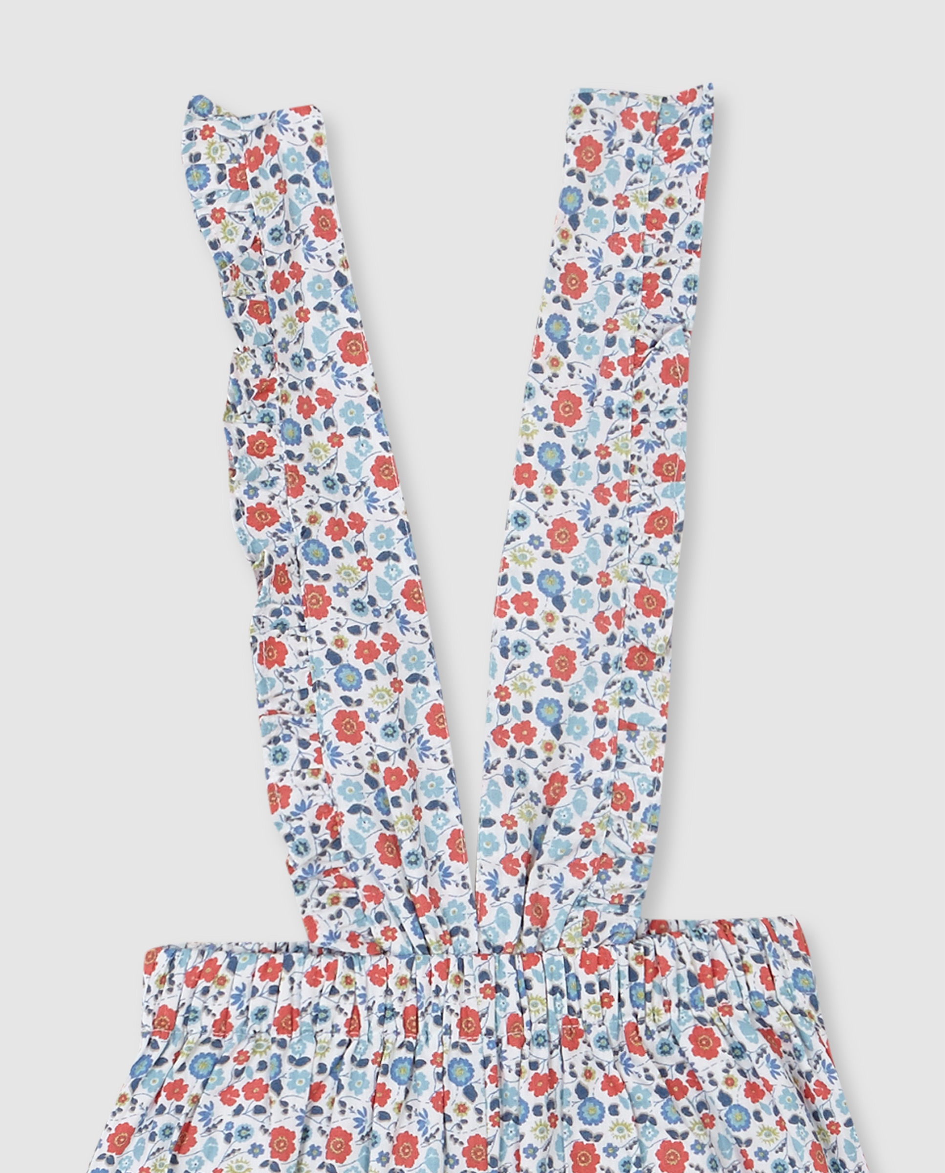 Jardineiras Infantil com Flores Gocco Branco-marfim-5