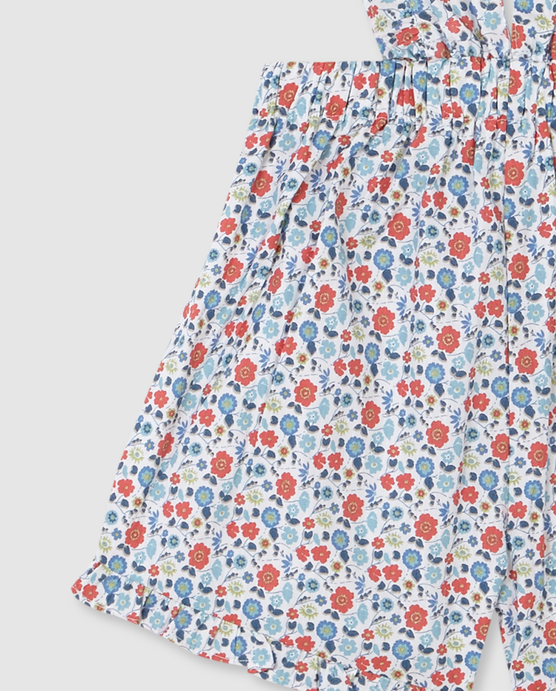 Jardineiras Infantil com Flores Gocco Branco-marfim-6