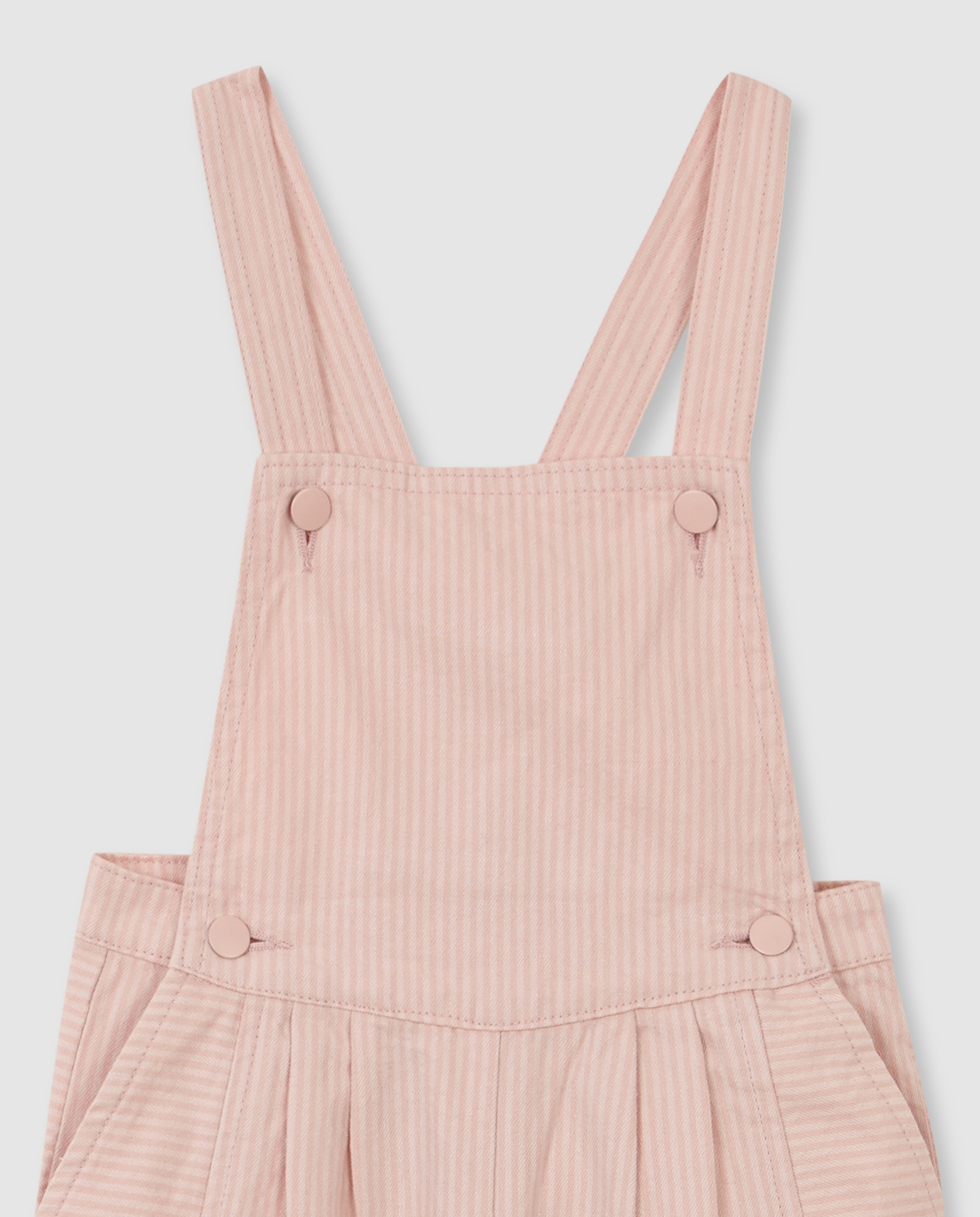 Jardineiras Infantil com Micro Riscas Gocco Rosa-3