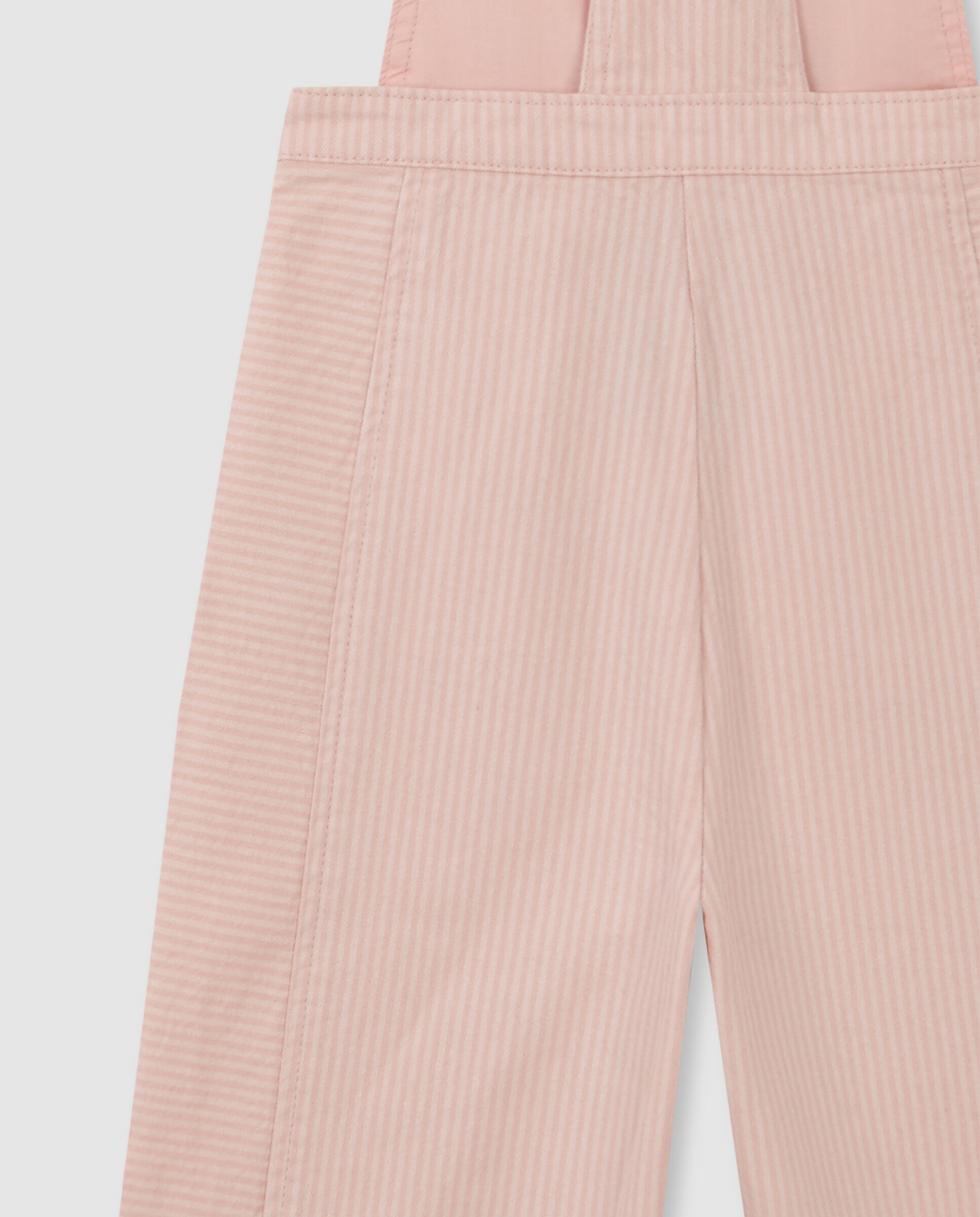 Jardineiras Infantil com Micro Riscas Gocco Rosa-4
