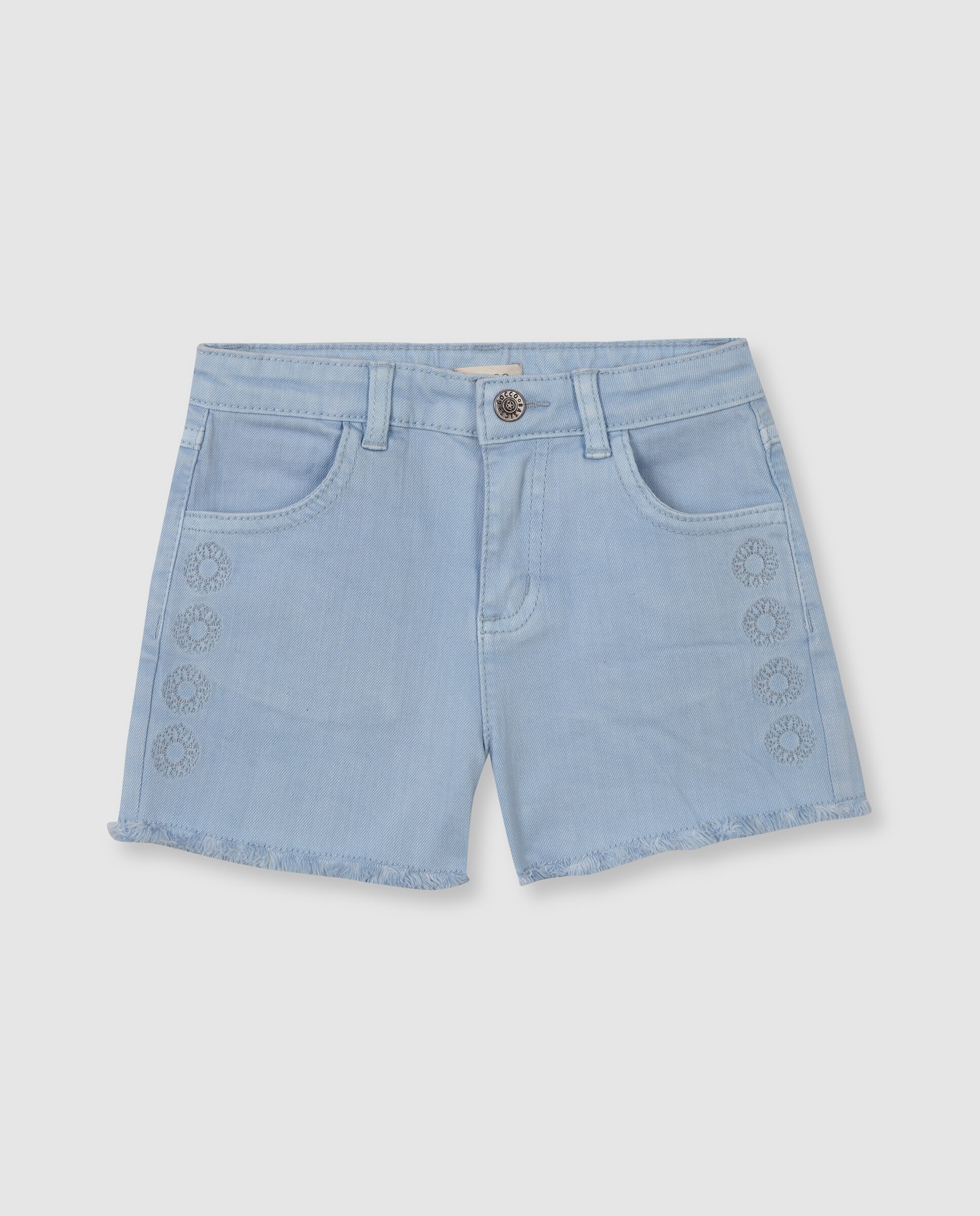 Imagem 0 de Calças Curtas Infantil com Bordados Denim