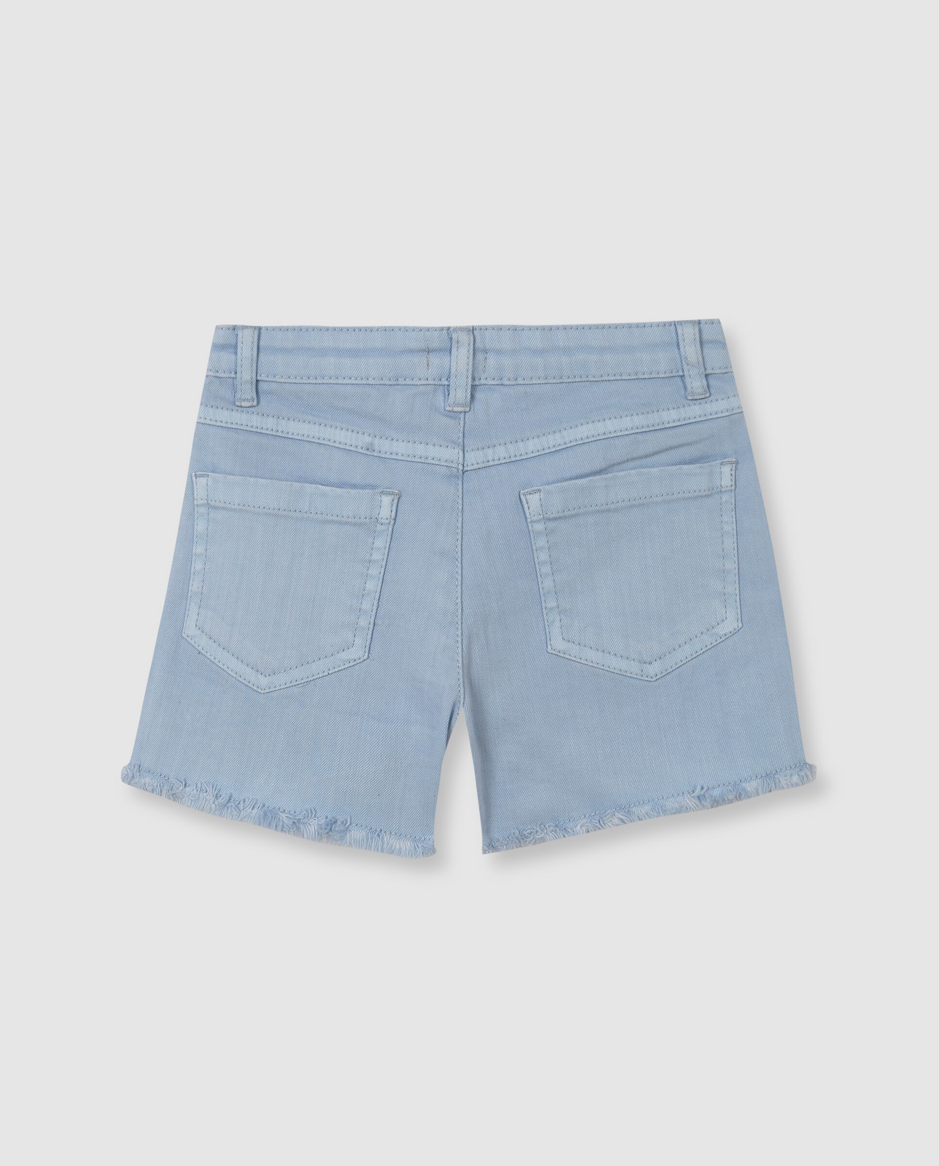 Calças Curtas Infantil com Bordados Denim Denim-2