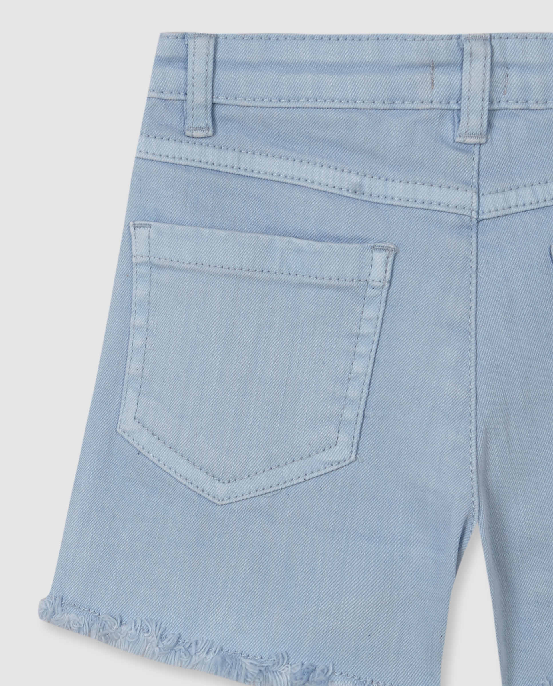 Calças Curtas Infantil com Bordados Denim Denim-4