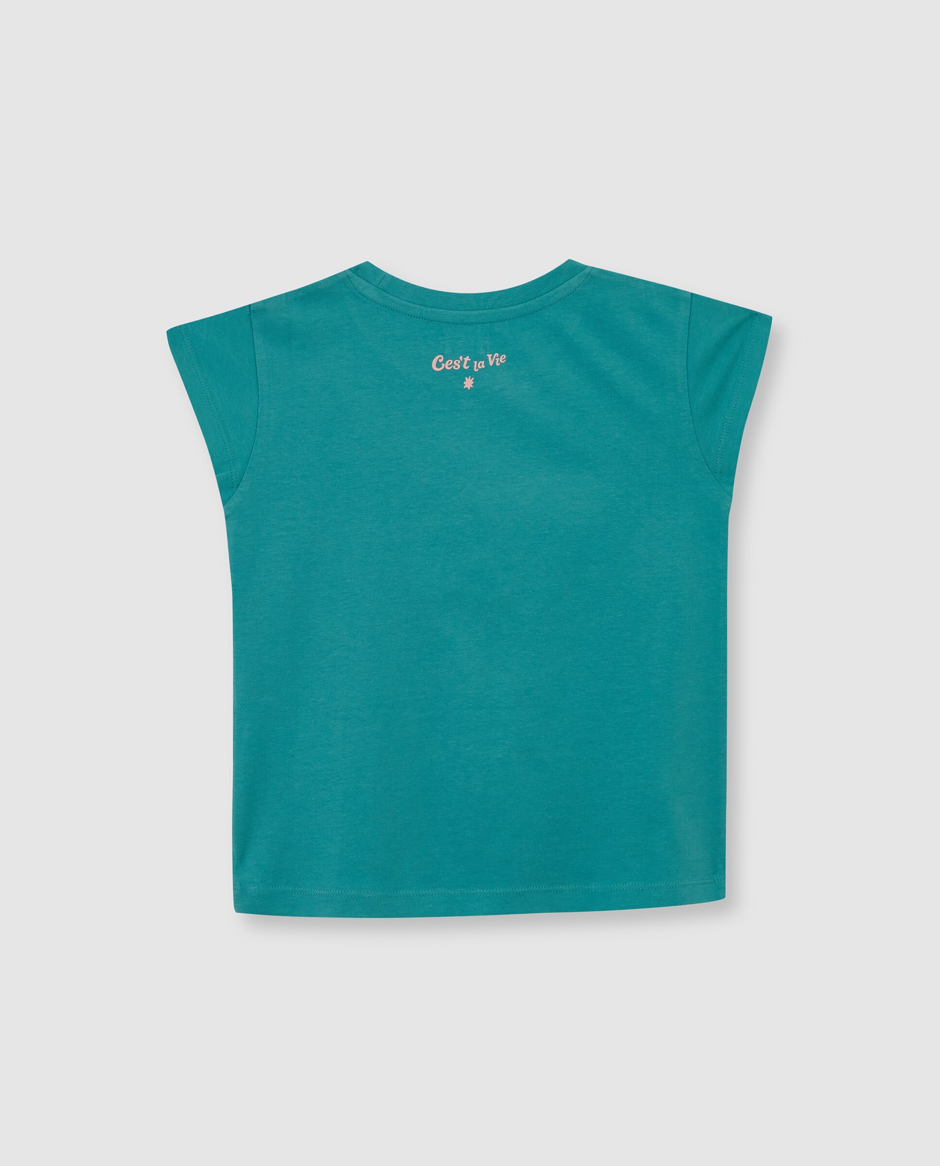 T-shirt Infantil com Estampado Gocco Verde-azulado-2