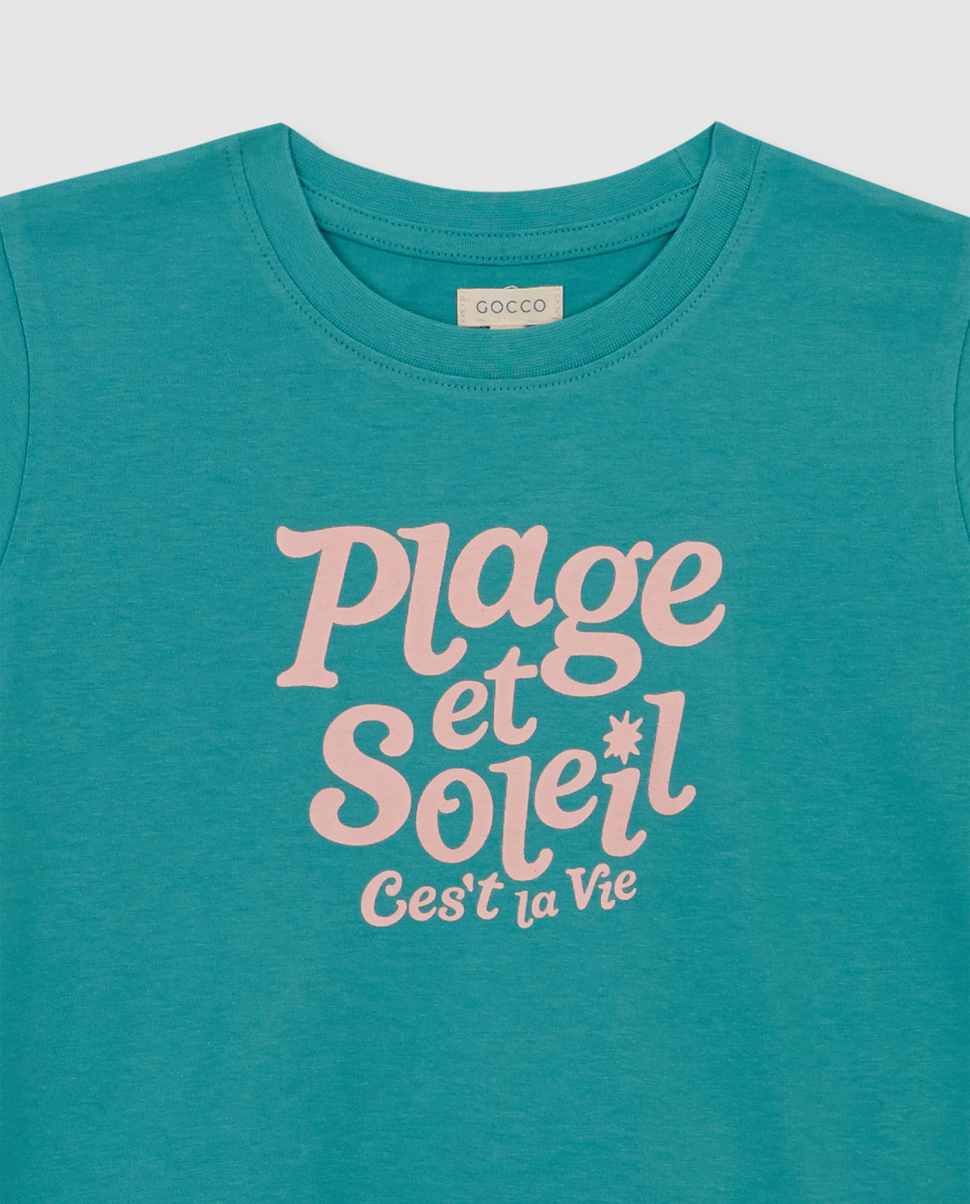 T-shirt Infantil com Estampado Verde-azulado-3