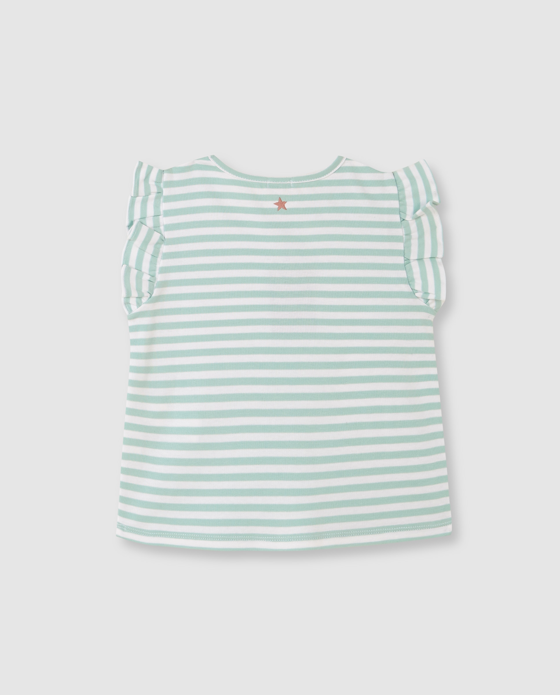 T-shirt Infantil Às Riscas Gocco Verde-2