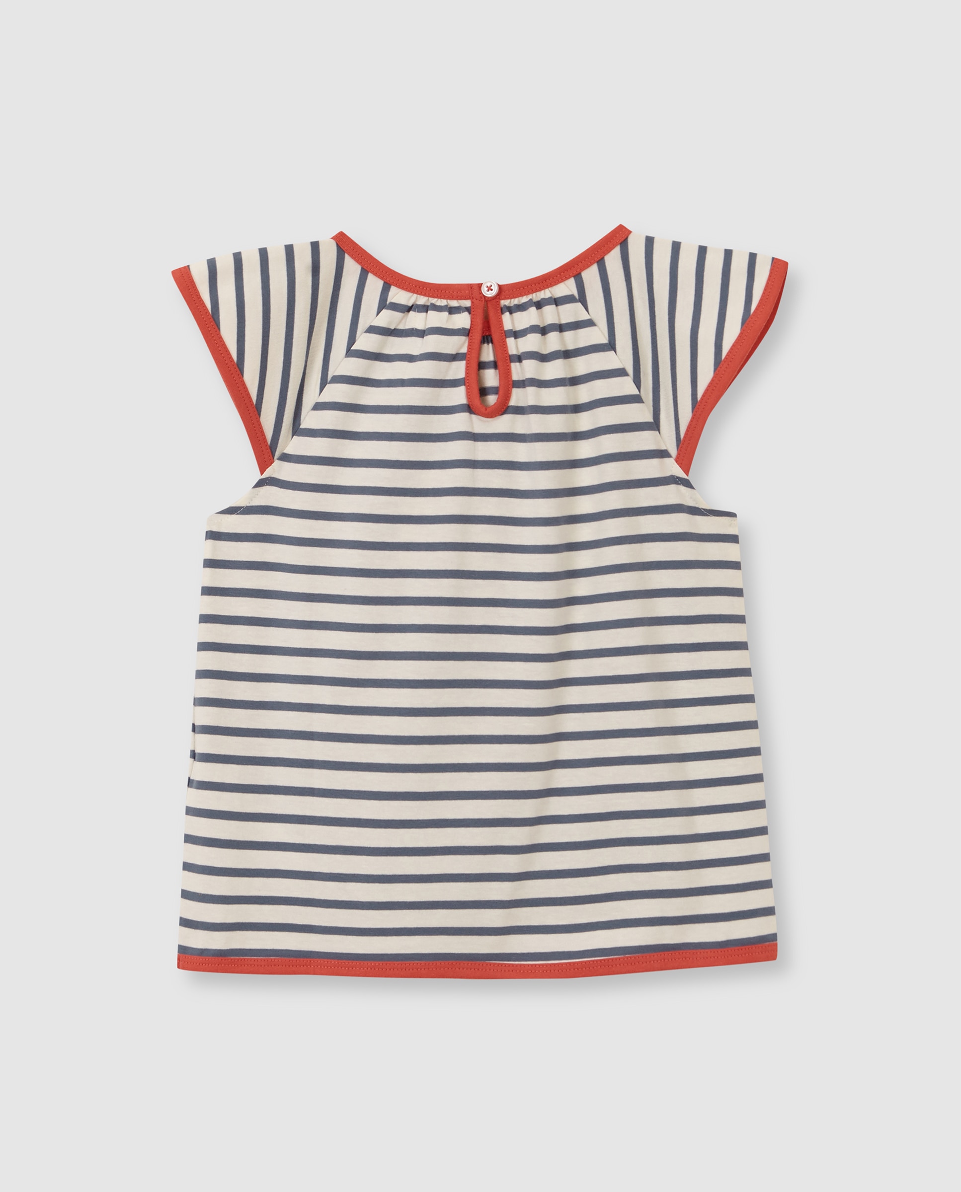 T-shirt Infantil Às Riscas Gocco Branco-marfim-2
