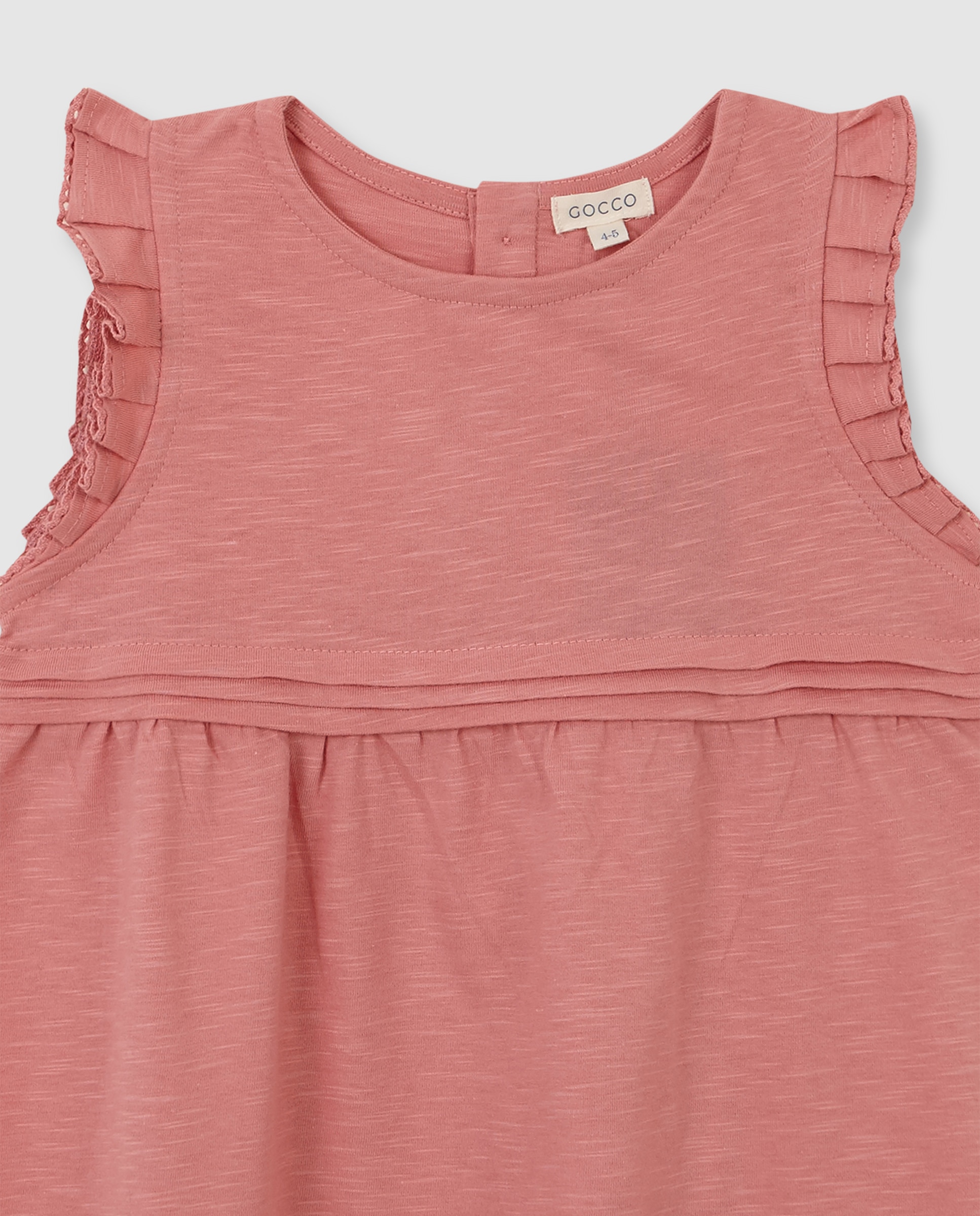 Vestido Infantil de Malha Gocco Rosa-3