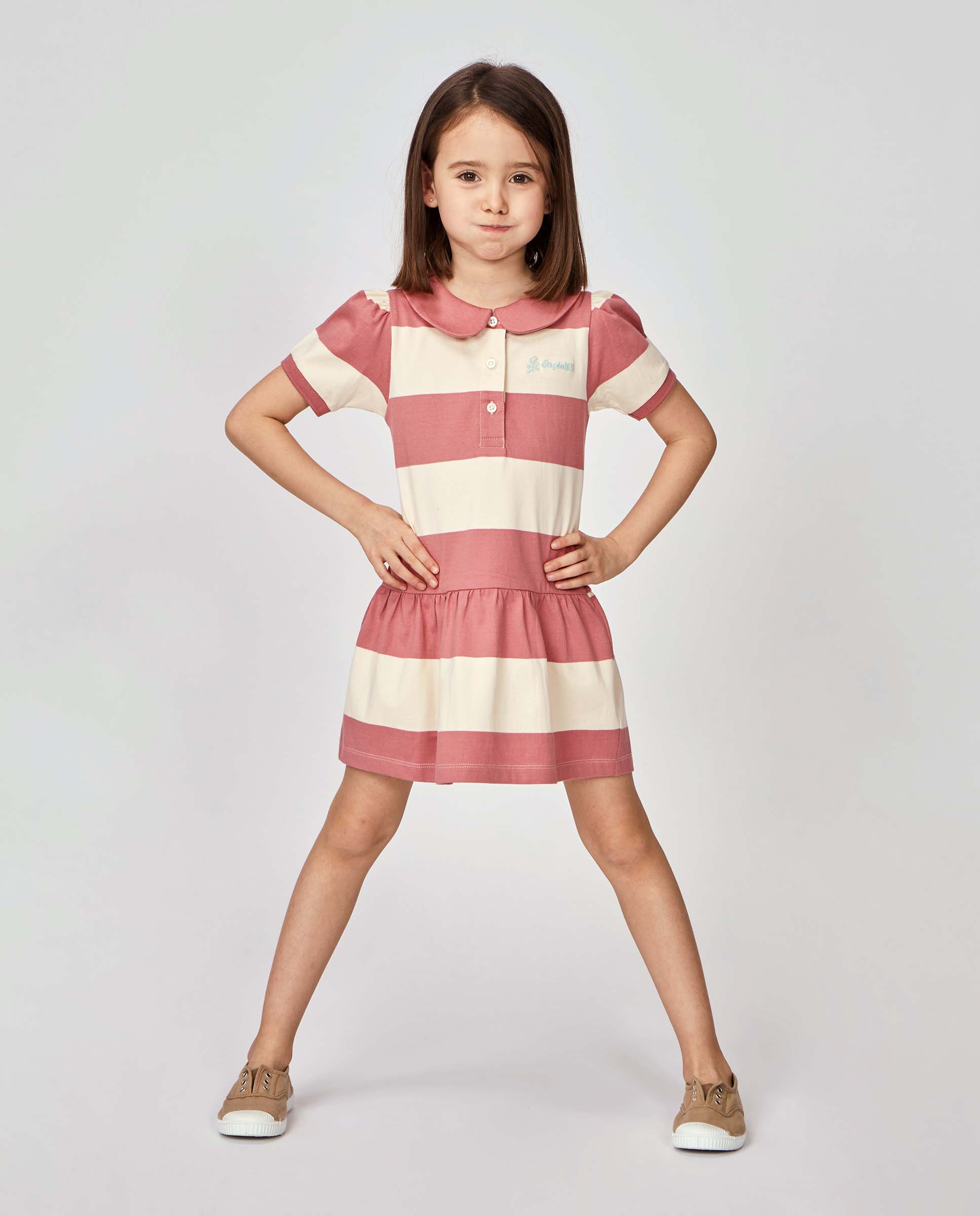 Vestido Polo Infantil Gocco Coral-2