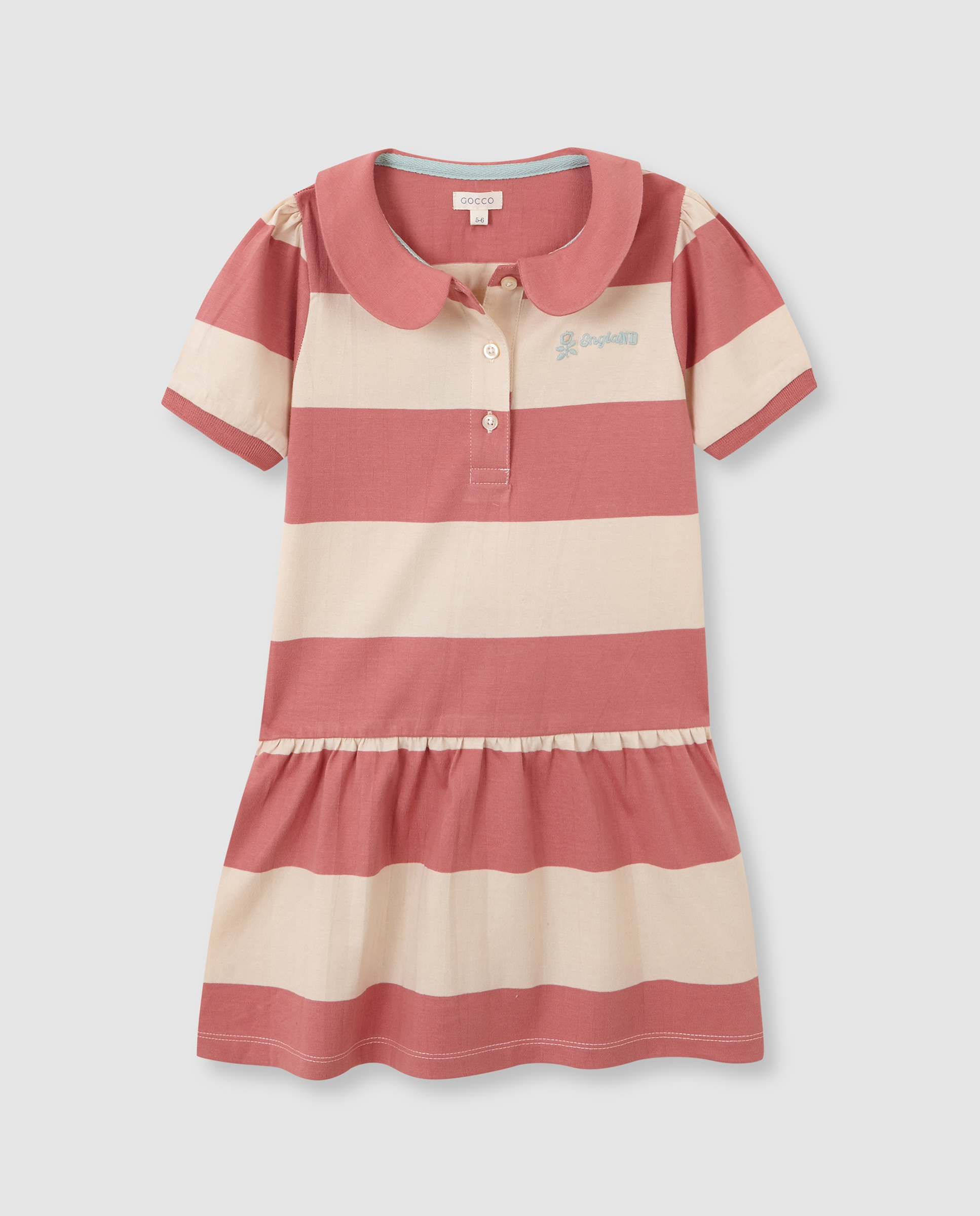 Vestido Polo Infantil Gocco Coral-3