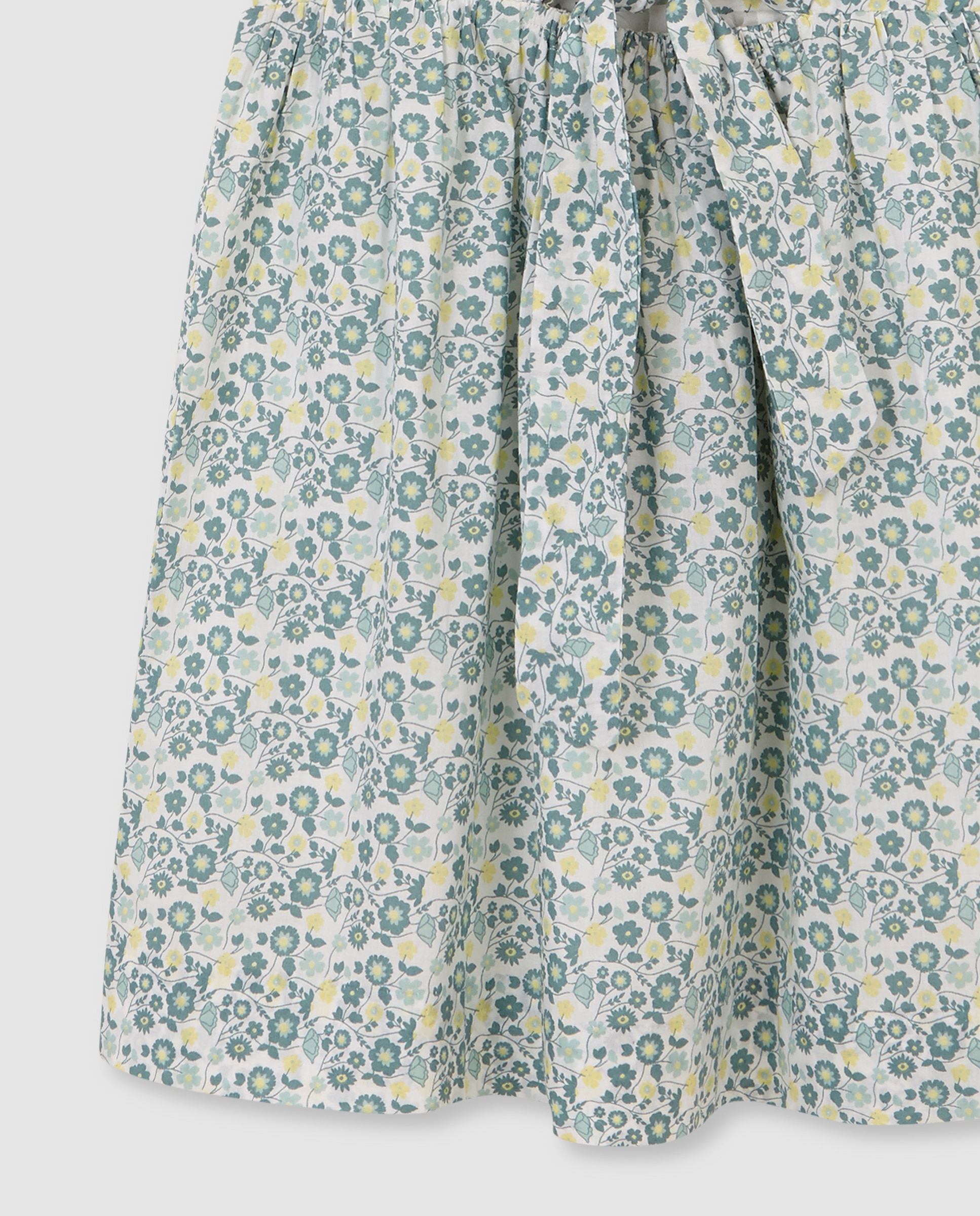 Vestido Infantil com Flores e Alças Gocco Verde-6