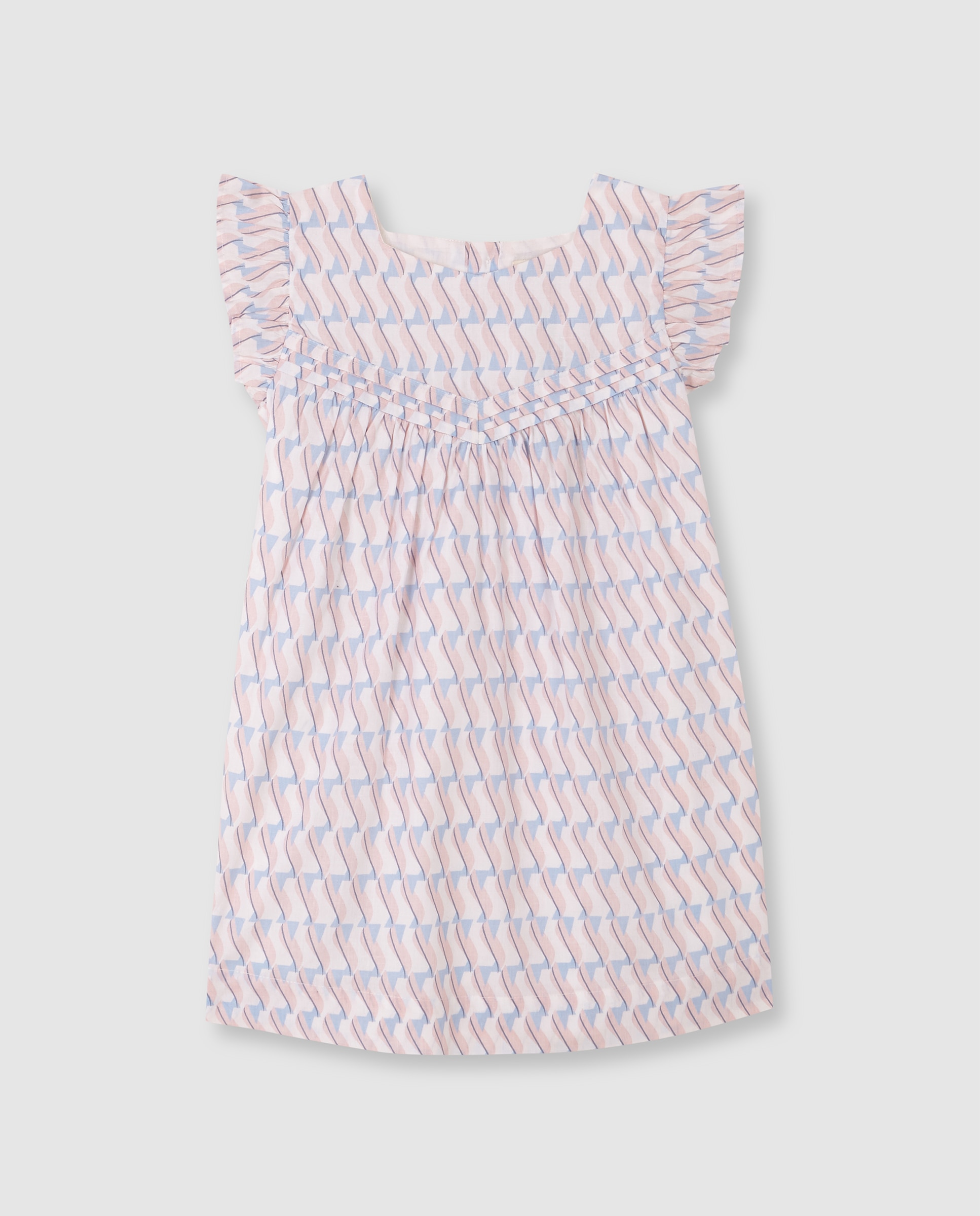 Imagem 0 de Vestido Infantil com Estampado Geométrico