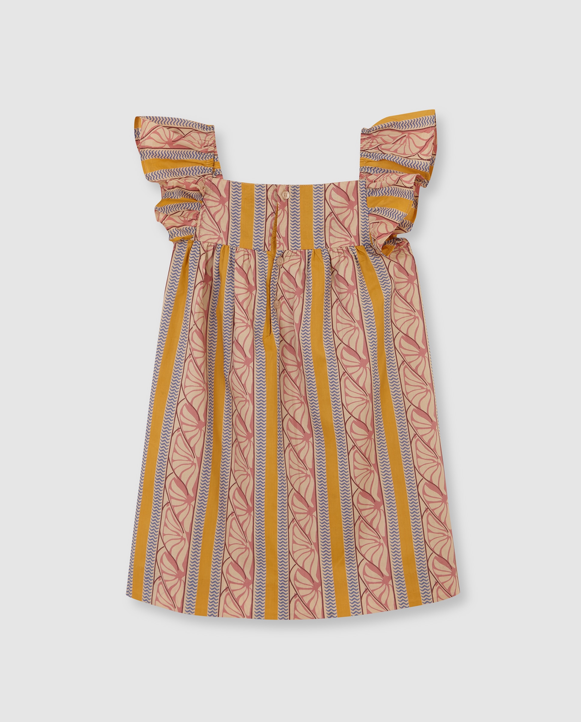 Vestido Infantil Estampado Étnico Gocco Rosa-4