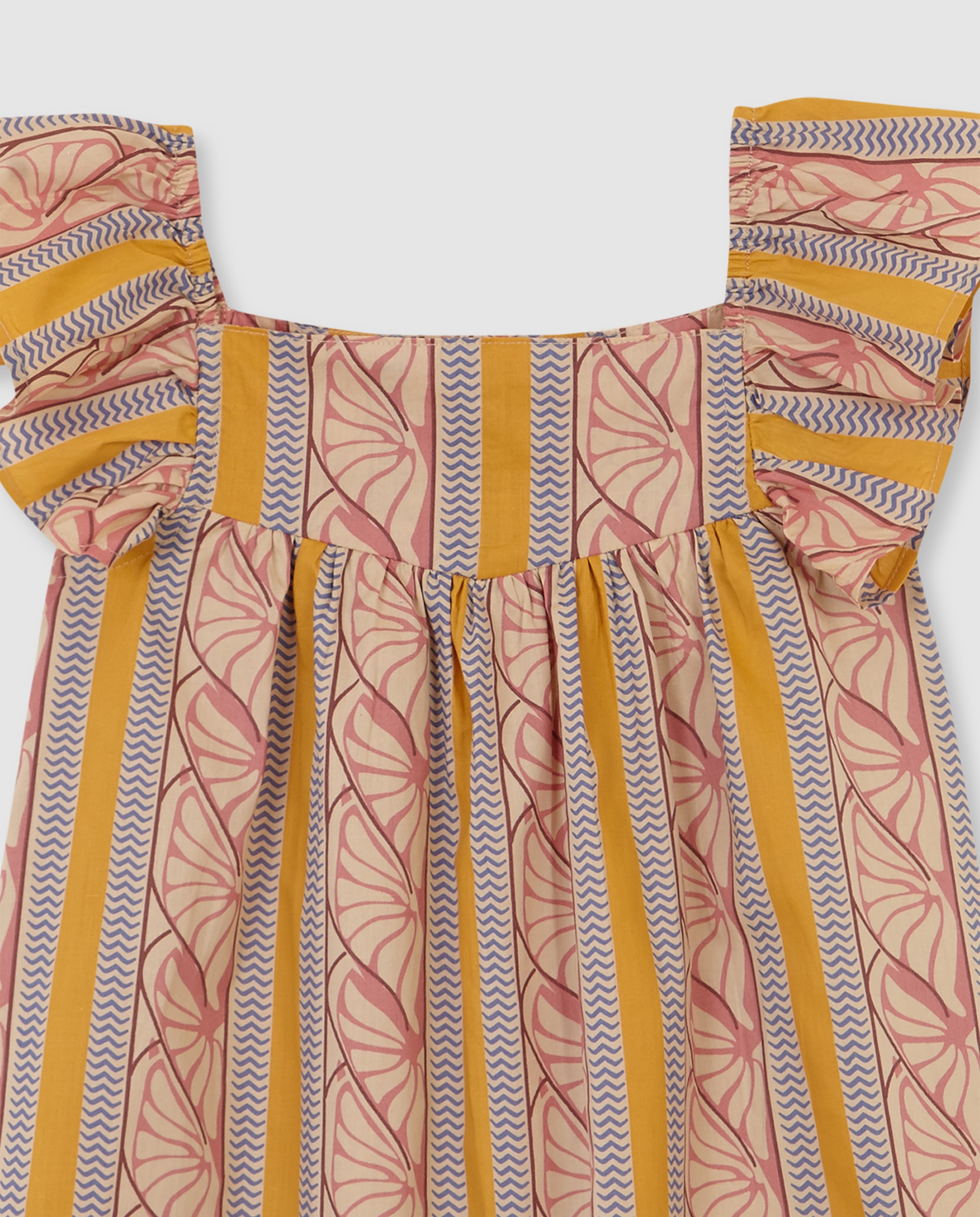 Vestido Infantil Estampado Étnico Gocco Rosa-5