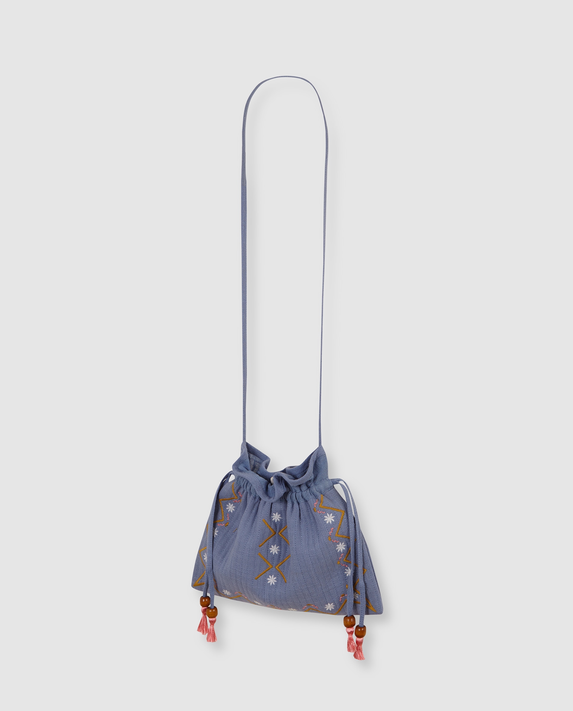 Mala Infantil com Bordados Gocco Azul-claro-2