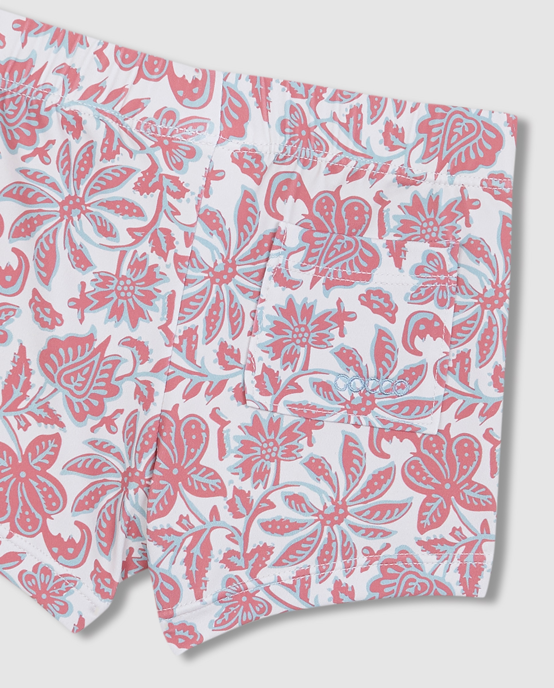 Fato de Banho para Bebé com Estampado Flor Índia Gocco Rosa-4