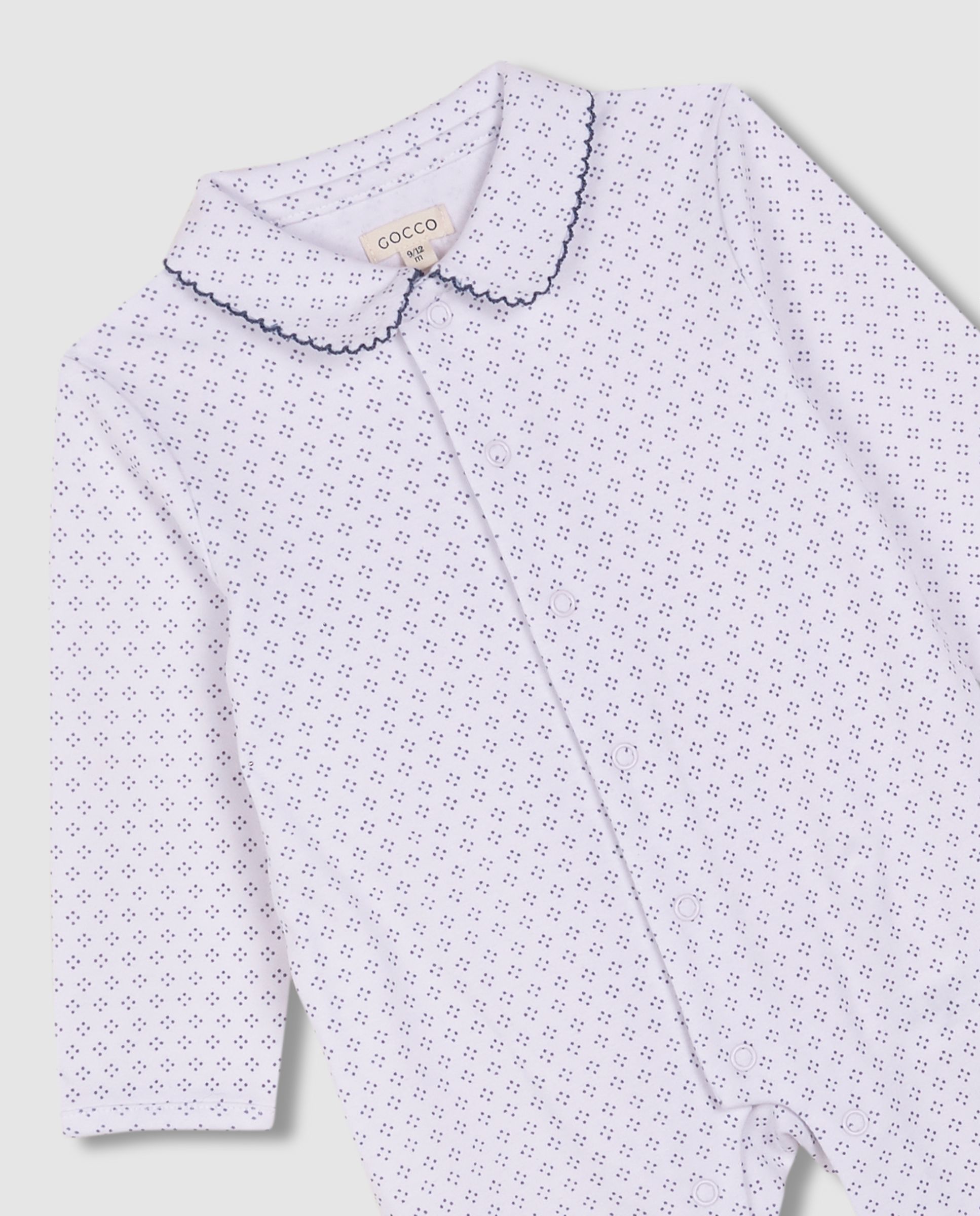 Pijama para Bebé de Manga Comprida Gocco Branco-3