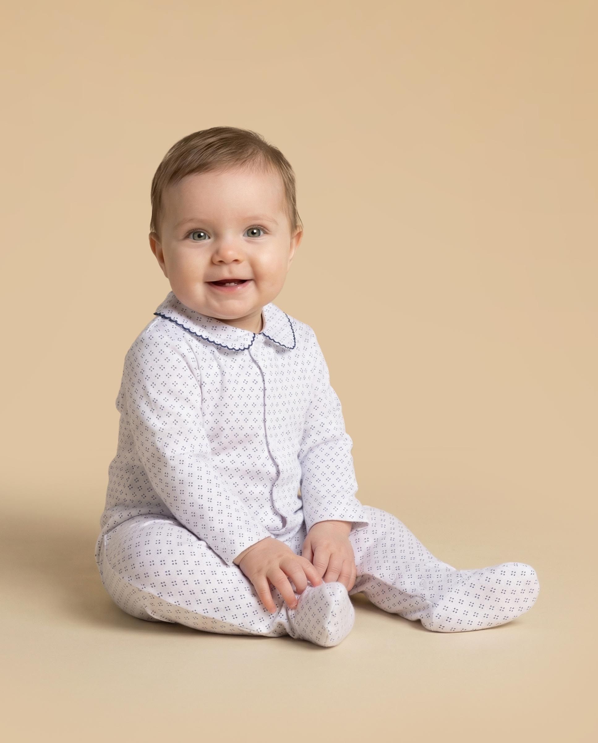 Pijama para Bebé de Manga Comprida Gocco Branco-6
