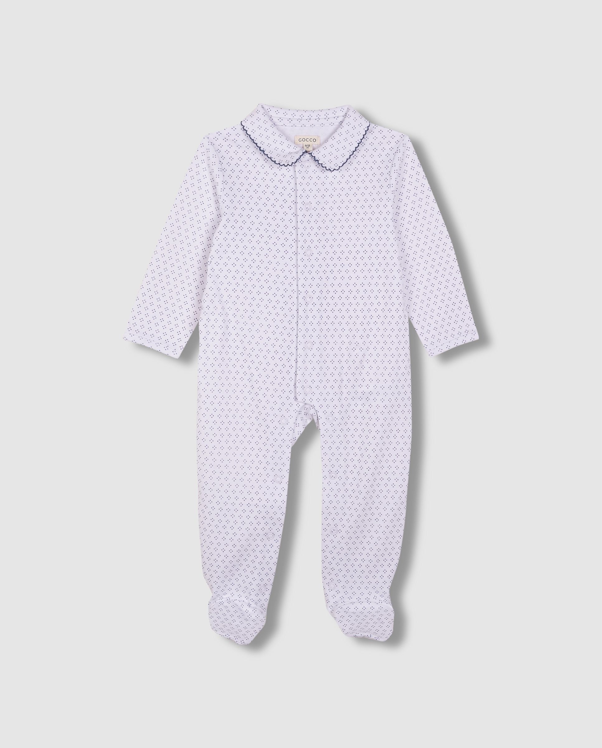 Pijama para Bebé de Manga Comprida Gocco Branco-1