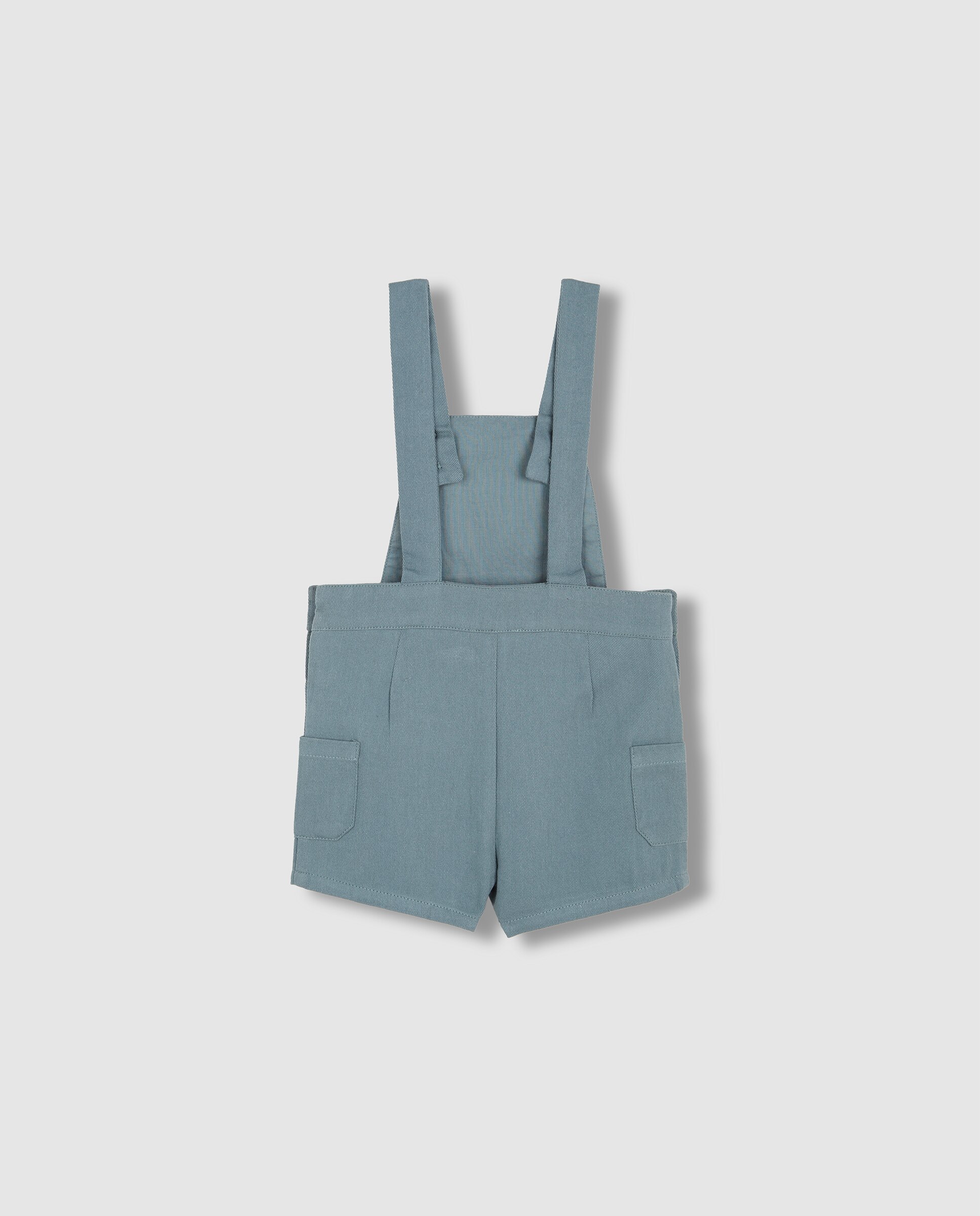 Jardineiras para Bebé com Bolsos Verde-2