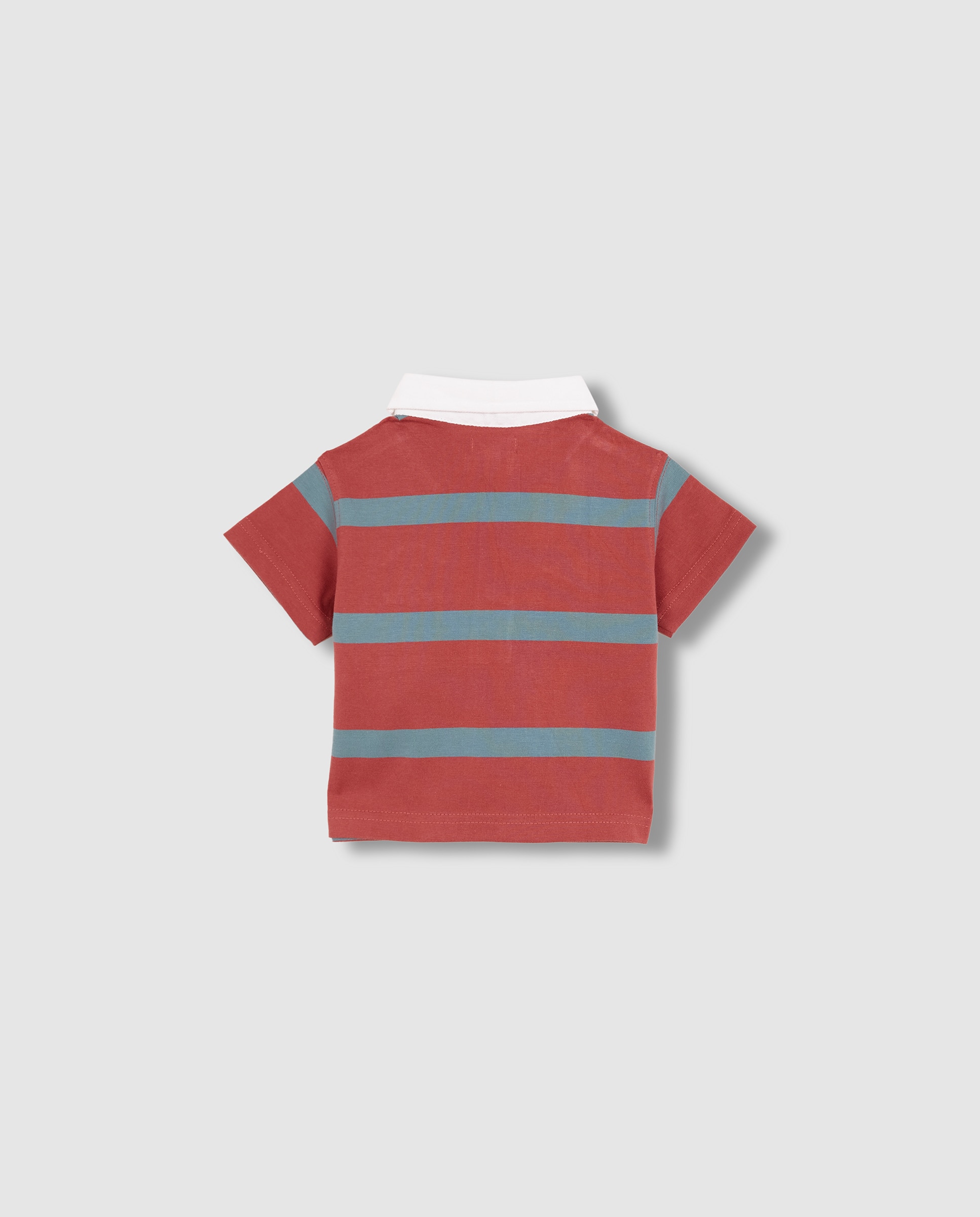 Polo para Bebé com Riscas Coral-2