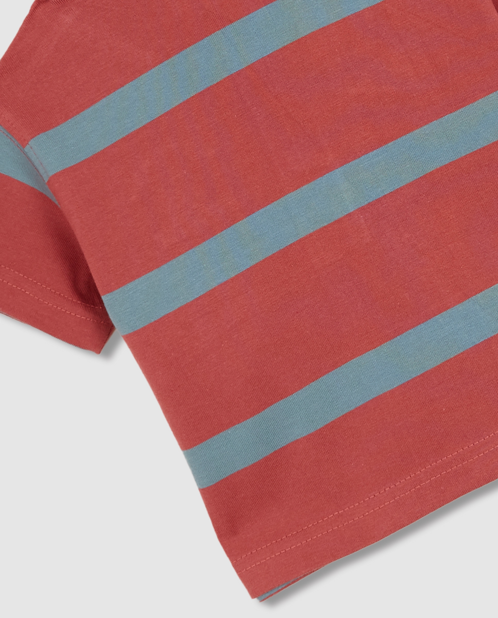 Polo para Bebé com Riscas Coral-4