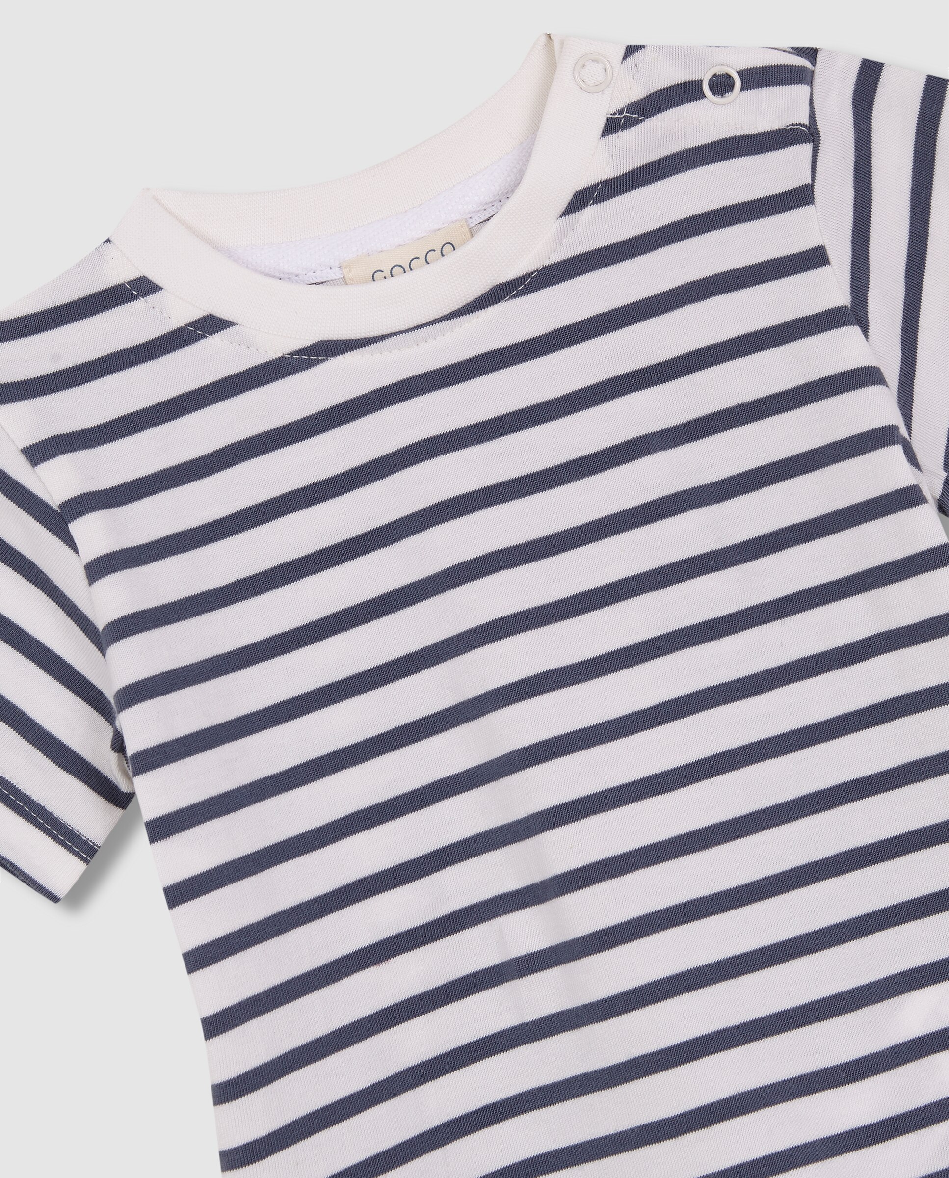 T-shirt para Bebé Marinheira Branco-marfim-3