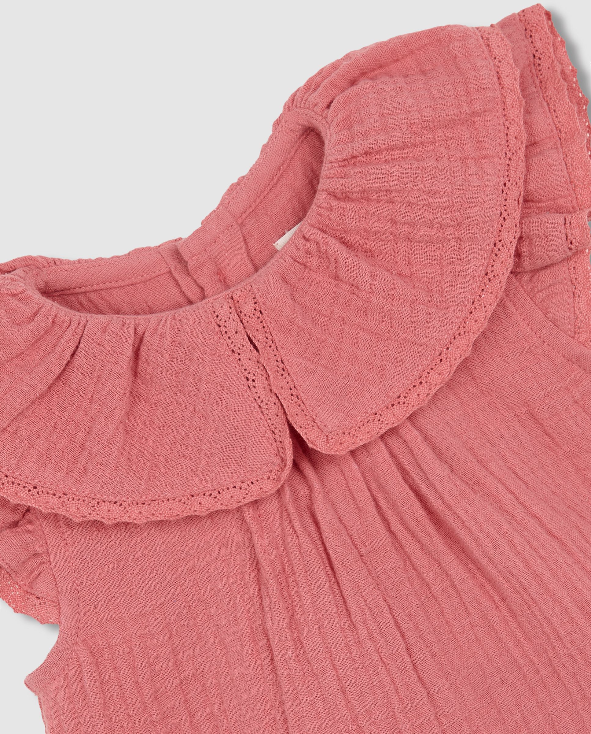 Blusa para Bebé com Pregas Gocco Rosa-3