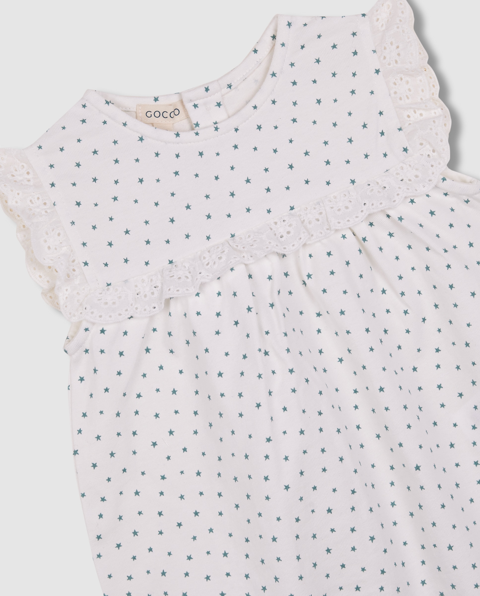 Pijama para Bebé Estampado Estrelas Gocco Branco-marfim-3