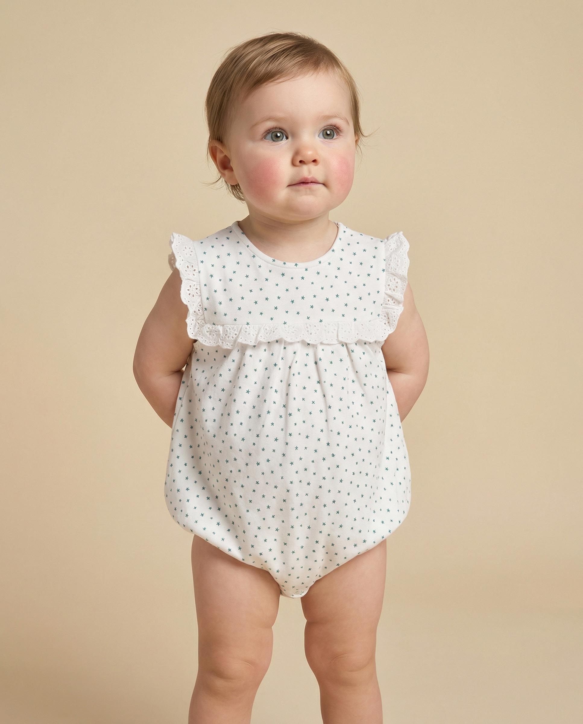 Pijama para Bebé Estampado Estrelas Gocco Branco-marfim-6