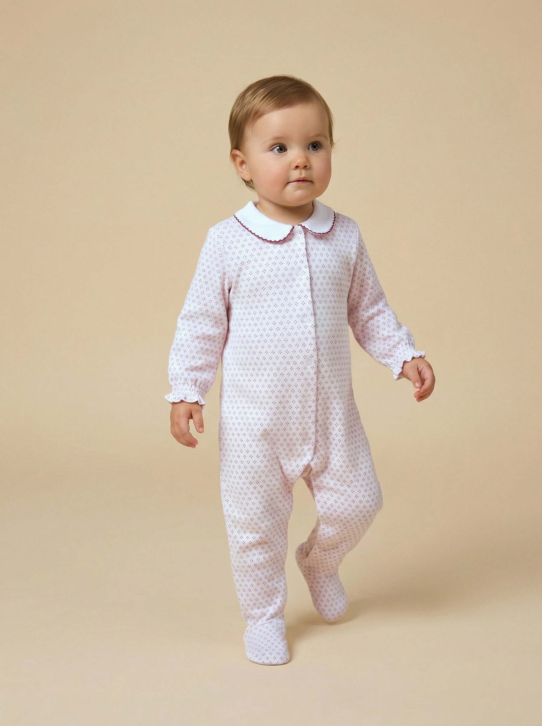 Pijama para Bebé de Manga Comprida Gocco Rosa-6