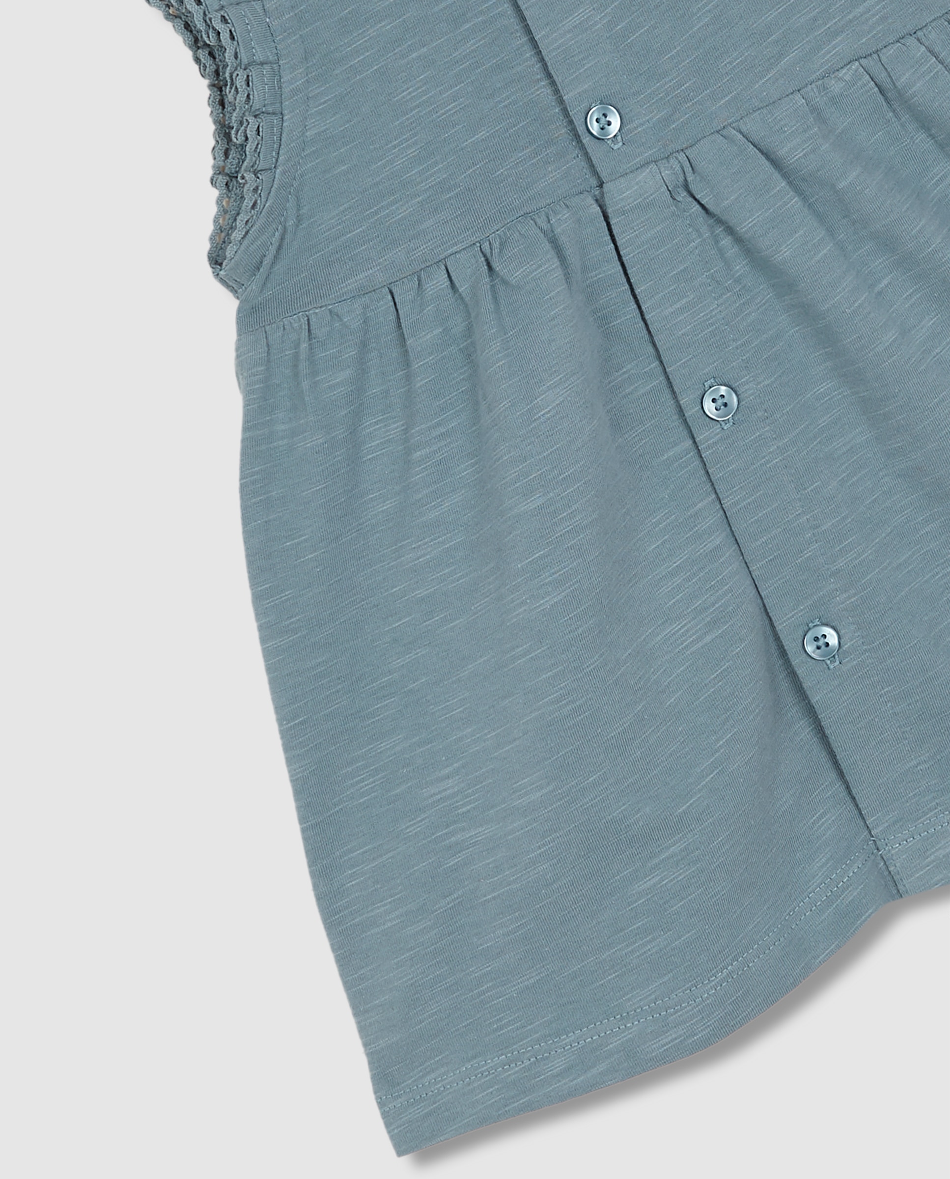 Vestido para Bebé de Malha Verde-azulado-4