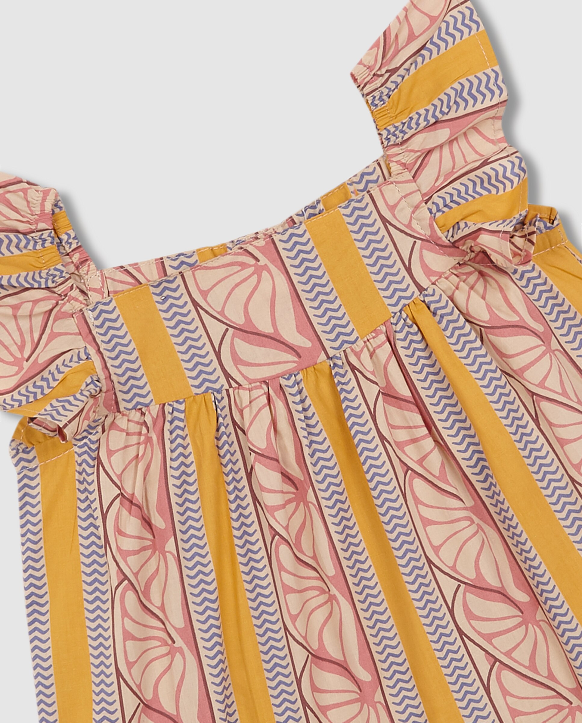 Vestido para Bebé com Estampado Étnico Rosa-5